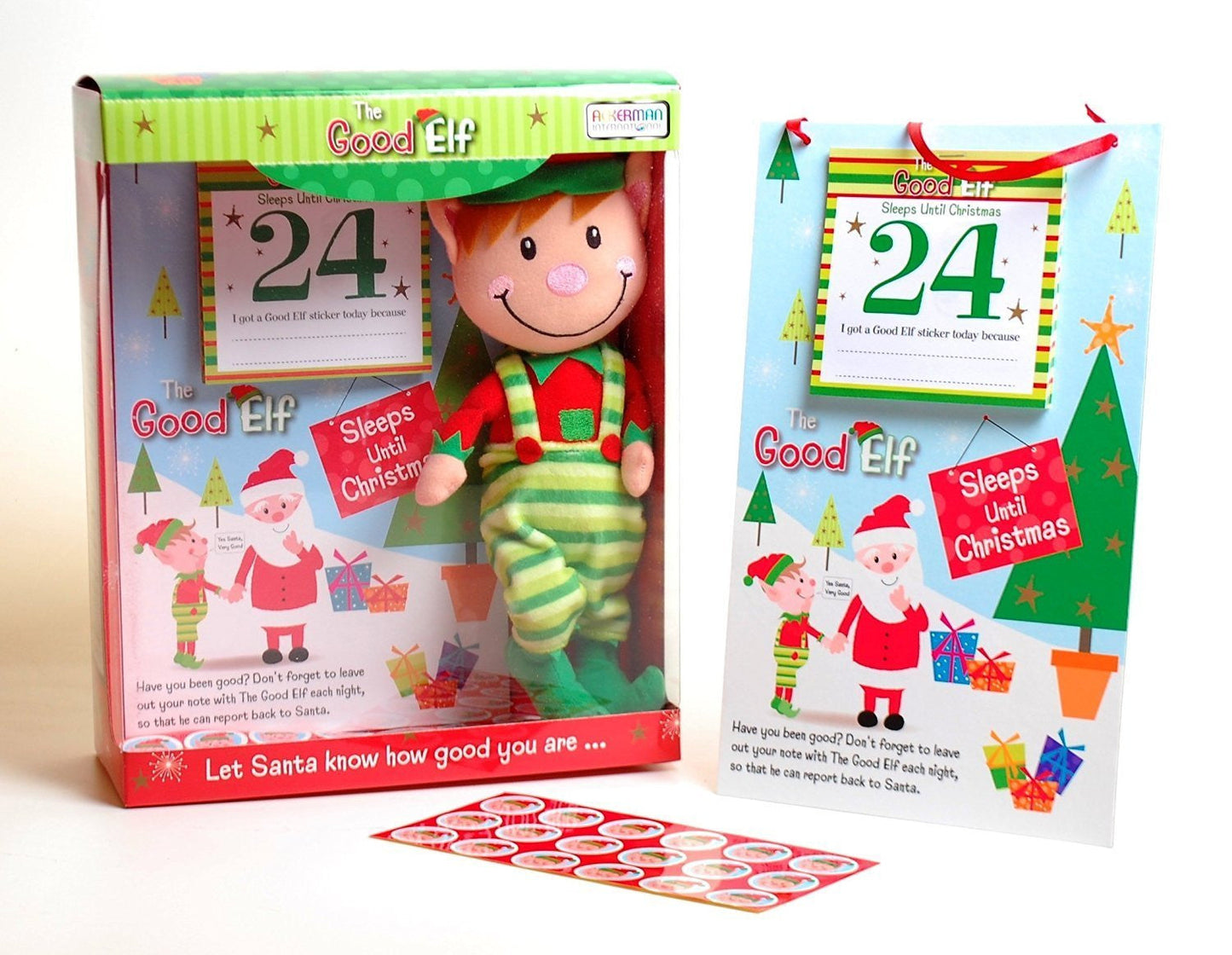 The Good Elf Plush Toy Santa Claus Little Helper Good Behaviour Reward Gift Set