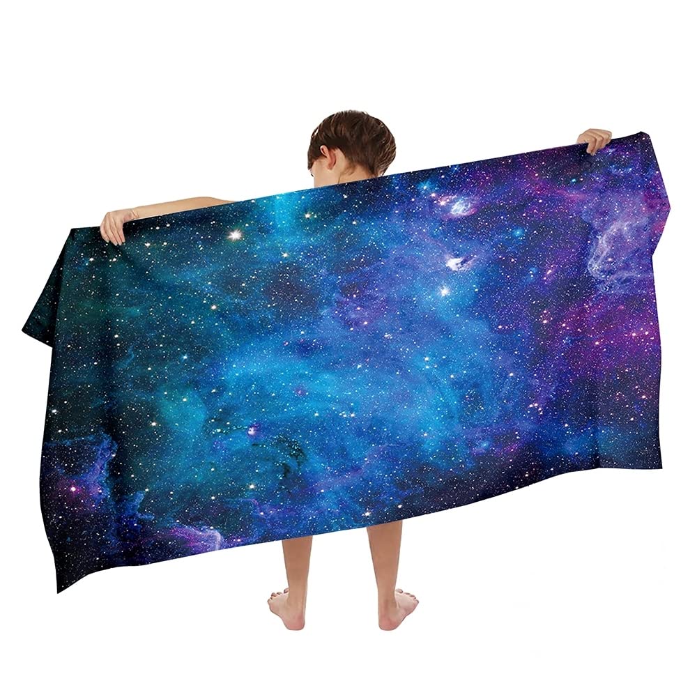 Ulticool Microfibre Children's Towel 140 x 70 cm - Galaxy Universe Dinosaur - Lightweight Travel Towel Quick-Drying Bath Towel Beach Towel Microfibre
