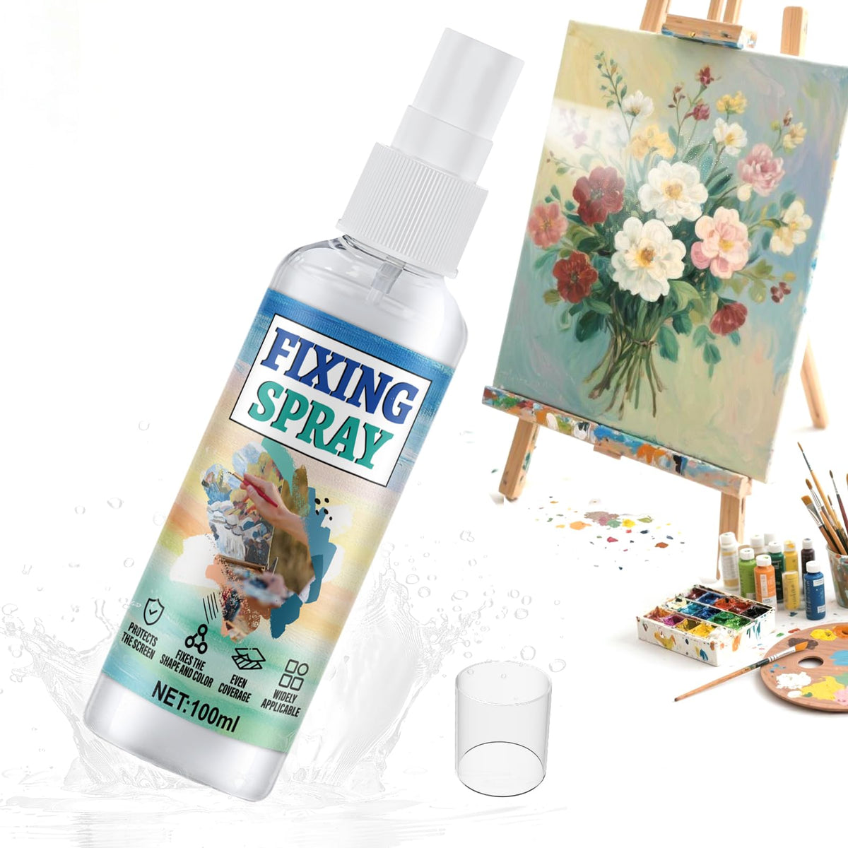HONTAOK Fixative Spray, Fixative spray for Art, fixative Spray for Pencil, Charcoal and Pastel Drawings, Fast-Acting Film, Suitable for Watercolor,