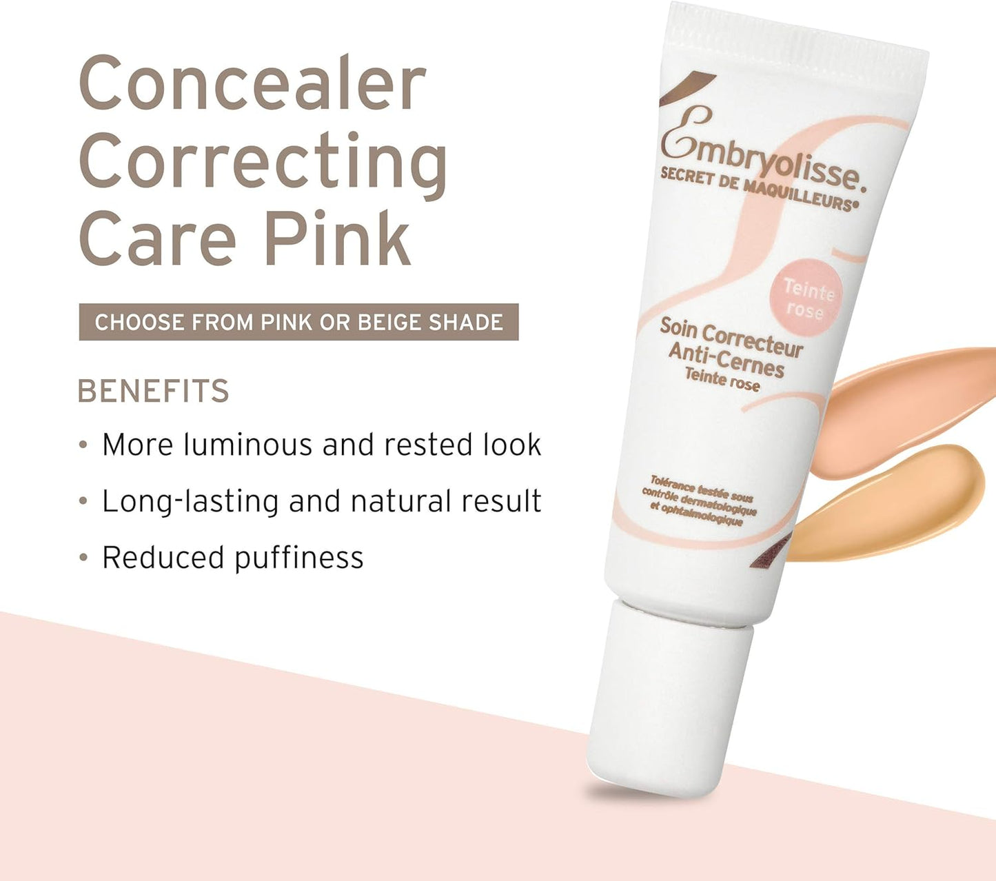 Embryolisse Concealer Correcting Care Cream, Pink Shade, 8ml, New but scruffy box