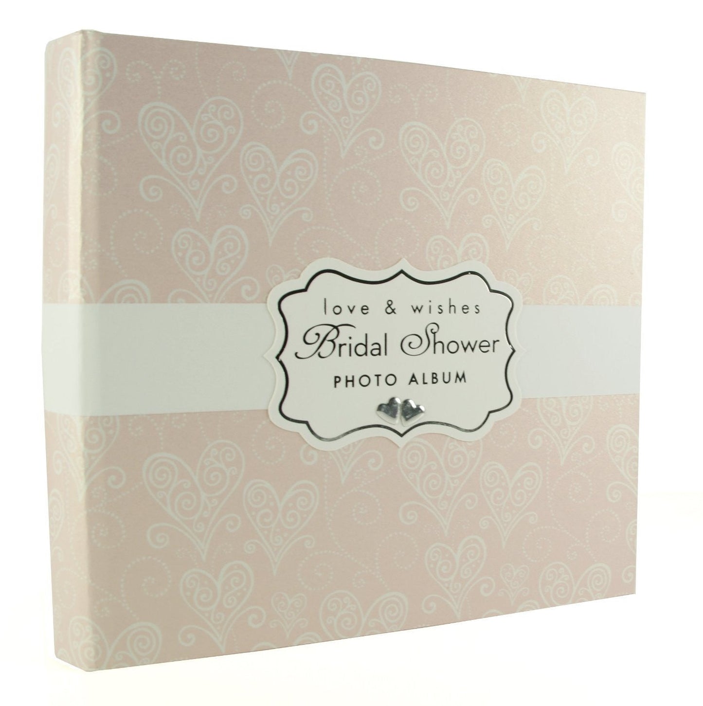 Bridal Shower Photo Album, Love & Cherish Pearlised Paperwrap, Wedding Gift in Gift Box - Laura Darrington Designed Album