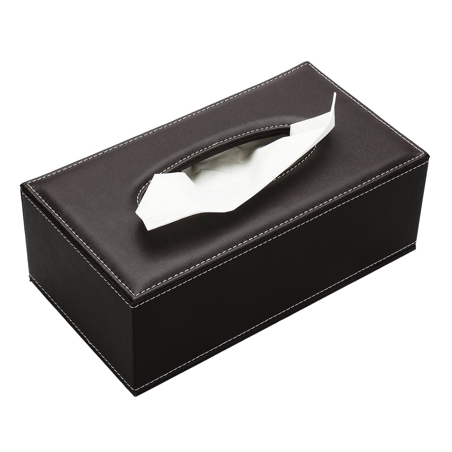 KINGFOM? Rectangular Leather Tissue box Holder for Home, Office, Car Automotive Decoration (Brown)