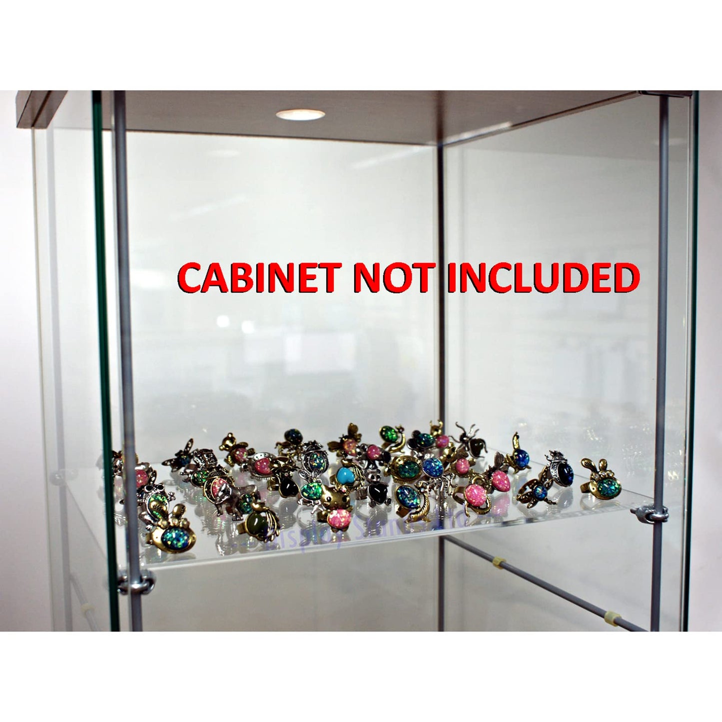 Custom Extra Acrylic Shelf & Brackets to Fit I kea De tolf Cabinet (DSA/IK)