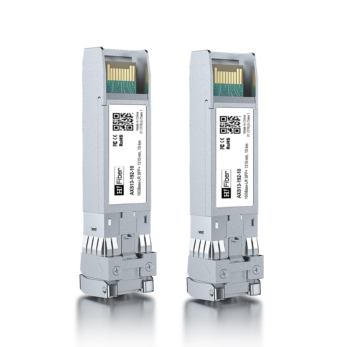 2 pack,10G Single Mode SFP+ LC Module, 10GBase-LR Fiber Transceiver for Cisco SFP-10G-LR, Meraki MA-SFP-10GB-LR, Ubiquiti UniFi UF-SM-10G, Mikrotik,