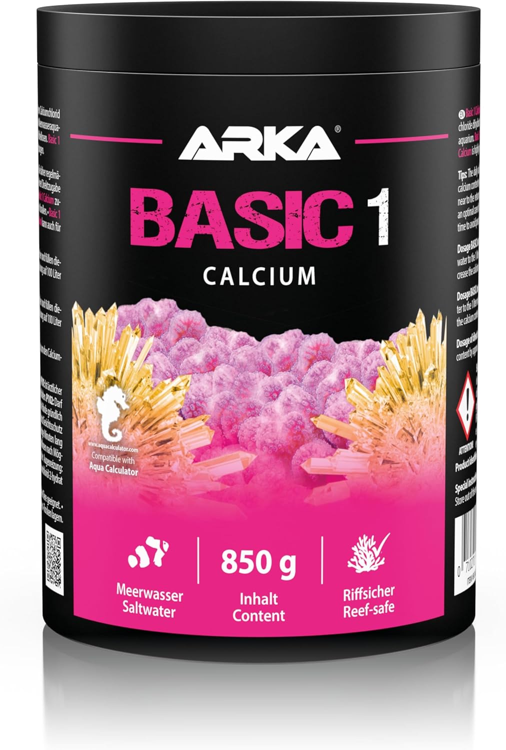 ARKA Basic 1 Highly Purified Calcium for Saltwater Aquarium, 850 g, New but scruffy packaging