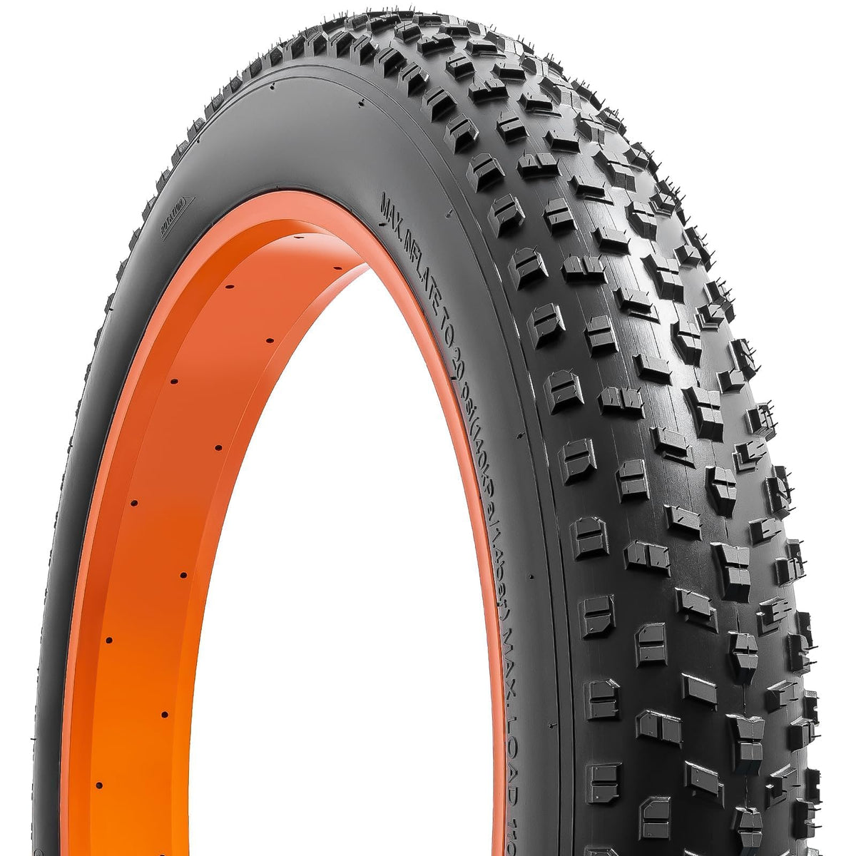 YunSCM 1-PC 26" Foldabel Bike Fat Tyre 26x4.0 ETRTO 100-559 with 26 inch Heavy Duty Inner Tube 26x4.0/4.50 AV32mm Schrader Valve, Compatible with