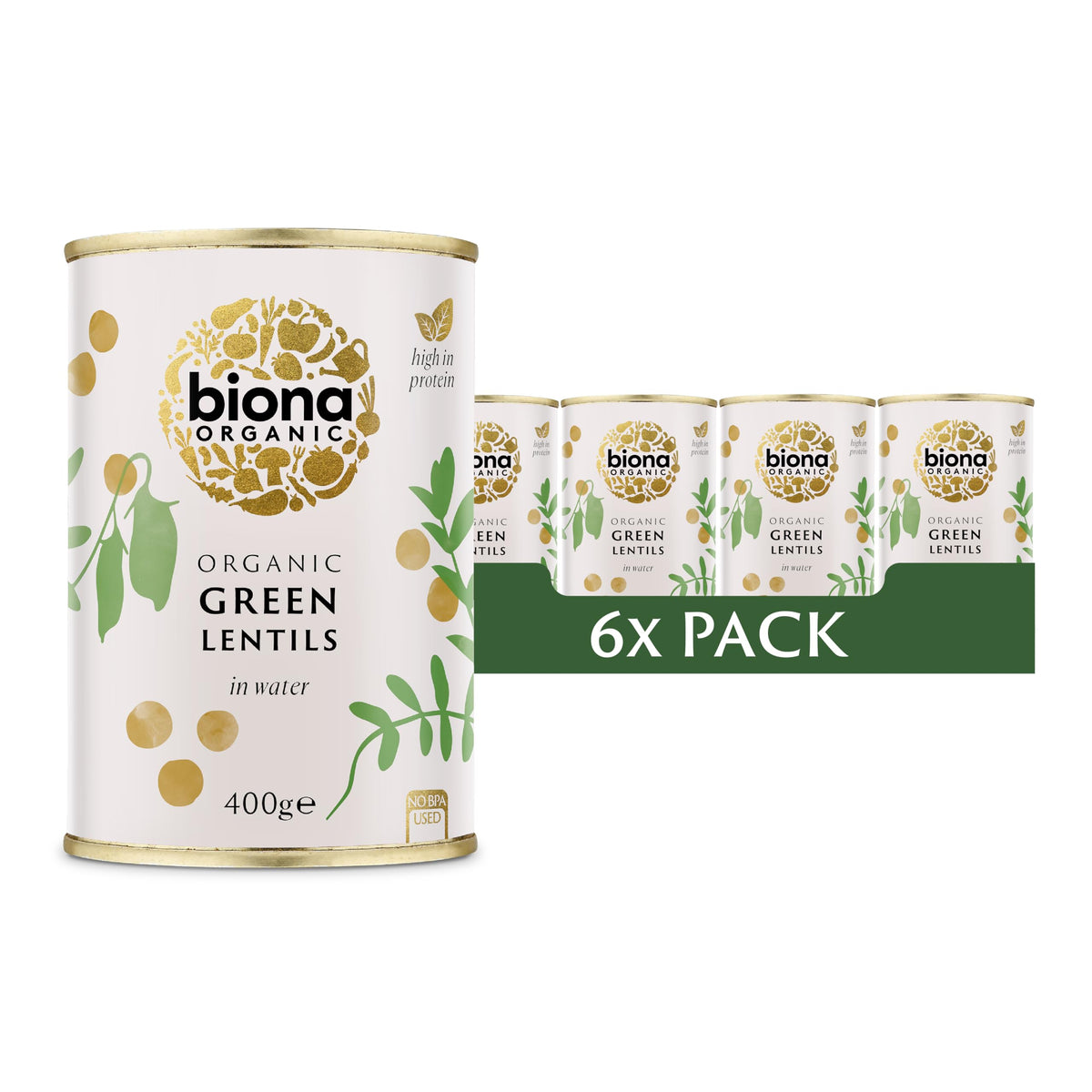 Biona Biona Organic Lentils 400 g (Pack of 12)