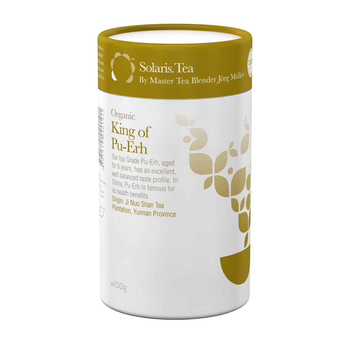 Solaris Tea Organic Loose Whole Leaf King of Pu Erh 100 g