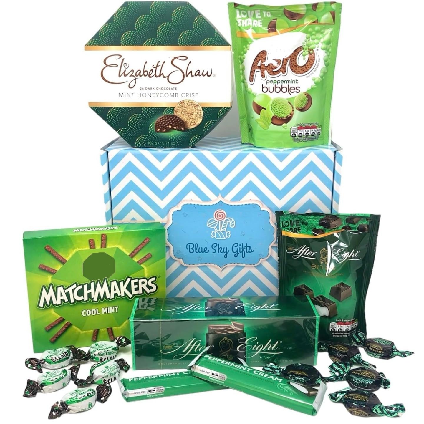 Mint Chocolate Gift Hamper. The Chocolate Hamper for All Those Chocolate Lovers, Presented in a Luxury Chocolate Gift Box. Favourites Including After