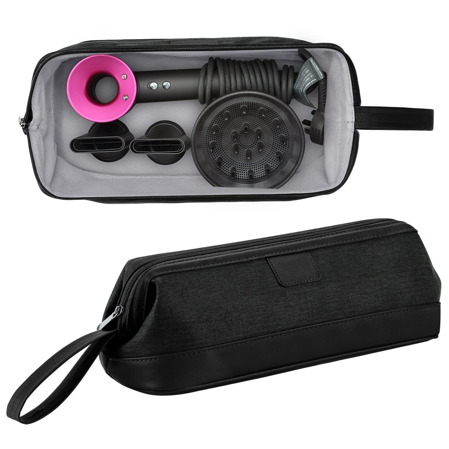 Kyrio Hair Dryer Universal Zipper Storage Bag Compatible with Dyson Supersonic Hair Dryer Dyson Airwrap Styler Accessories, Travel Portable Cosmetic