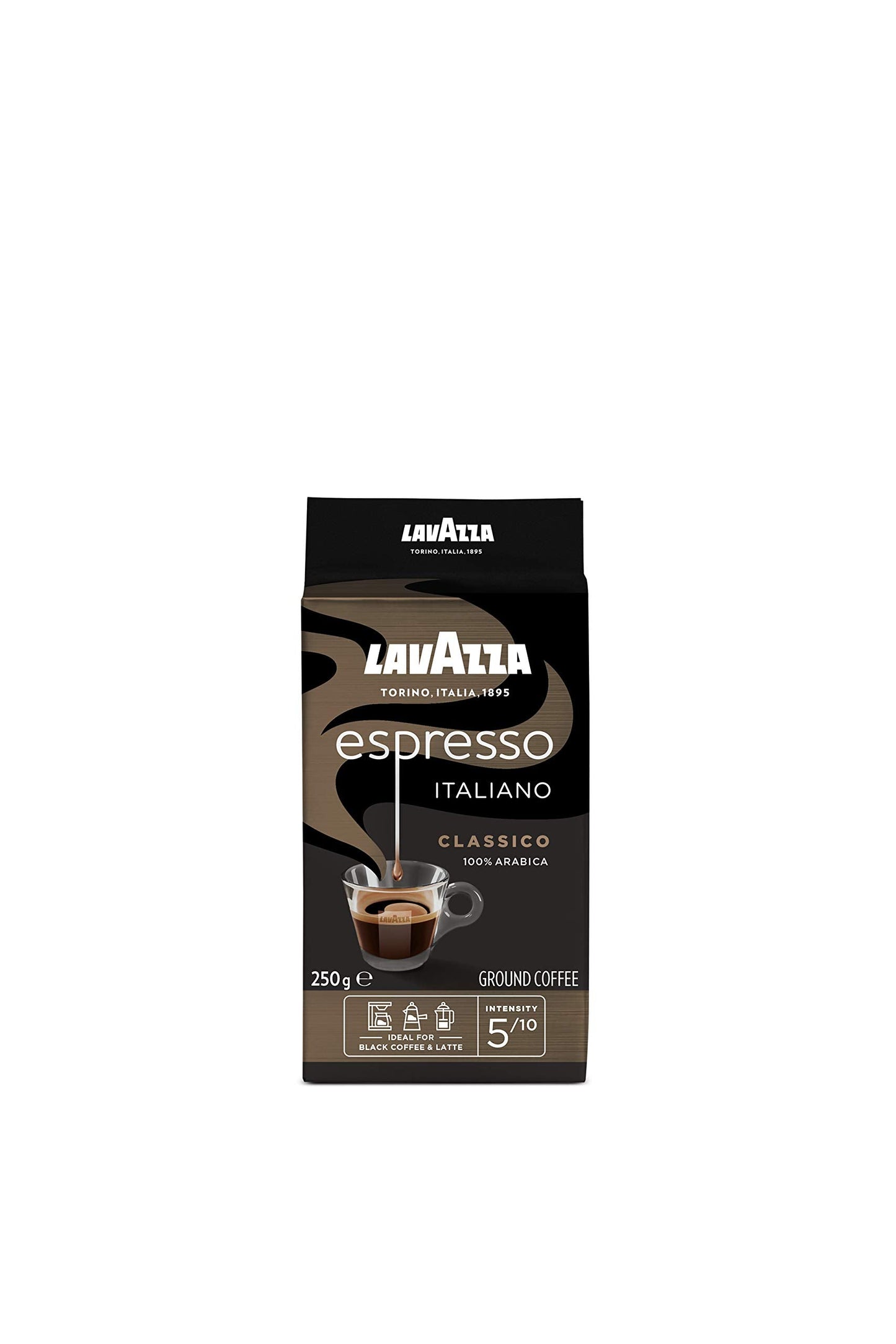 Lavazza Ground Coffee - Caff? Espresso - 100% Arabica - Pack of 5 (5 x 250 g)
