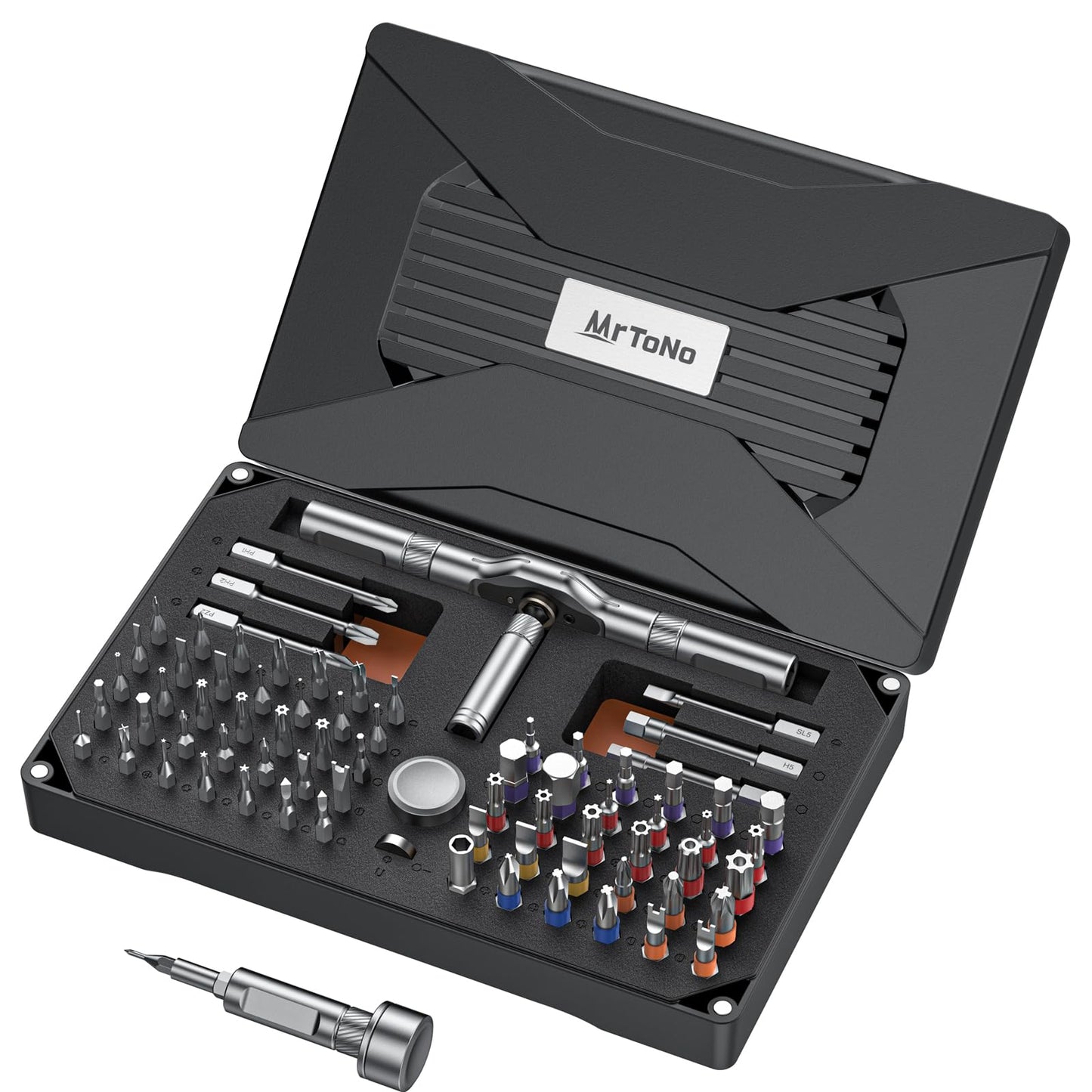 74 in 1 Magnetic Screwdriver Set, Ratchet Screw Driver Set, Multi Bit Screwdriver Set with Detachable Handle, Repair Tool Kit for Furniture, Precision