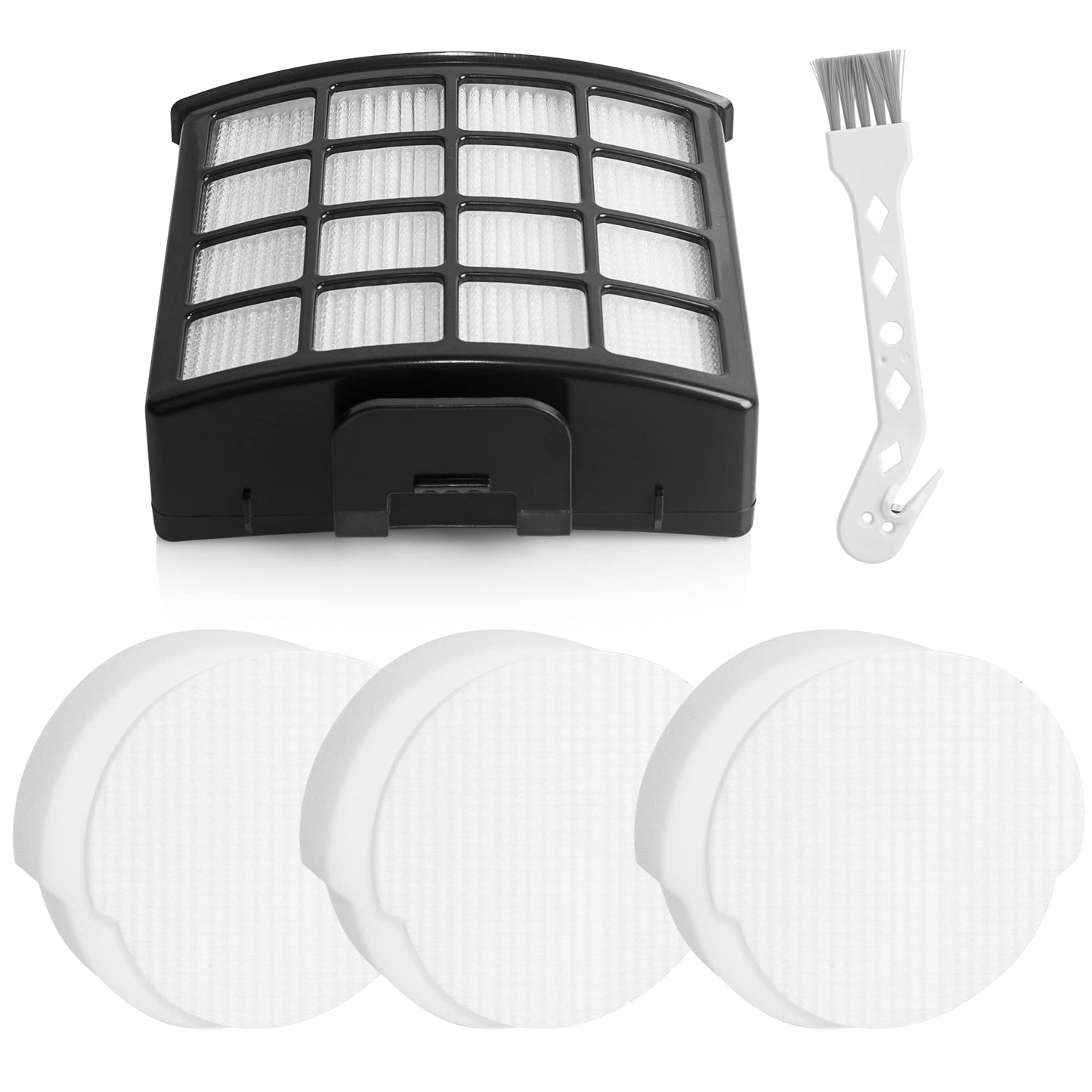 iVanzoll Filters for Shark NZ850UK AZ912UK Lift-Away Upright Vacuum, 1 Anti-Allergen HEPA Filter & 3 Foam & Felt Filters for NZ850UKT NZ860UK NZ860UKT