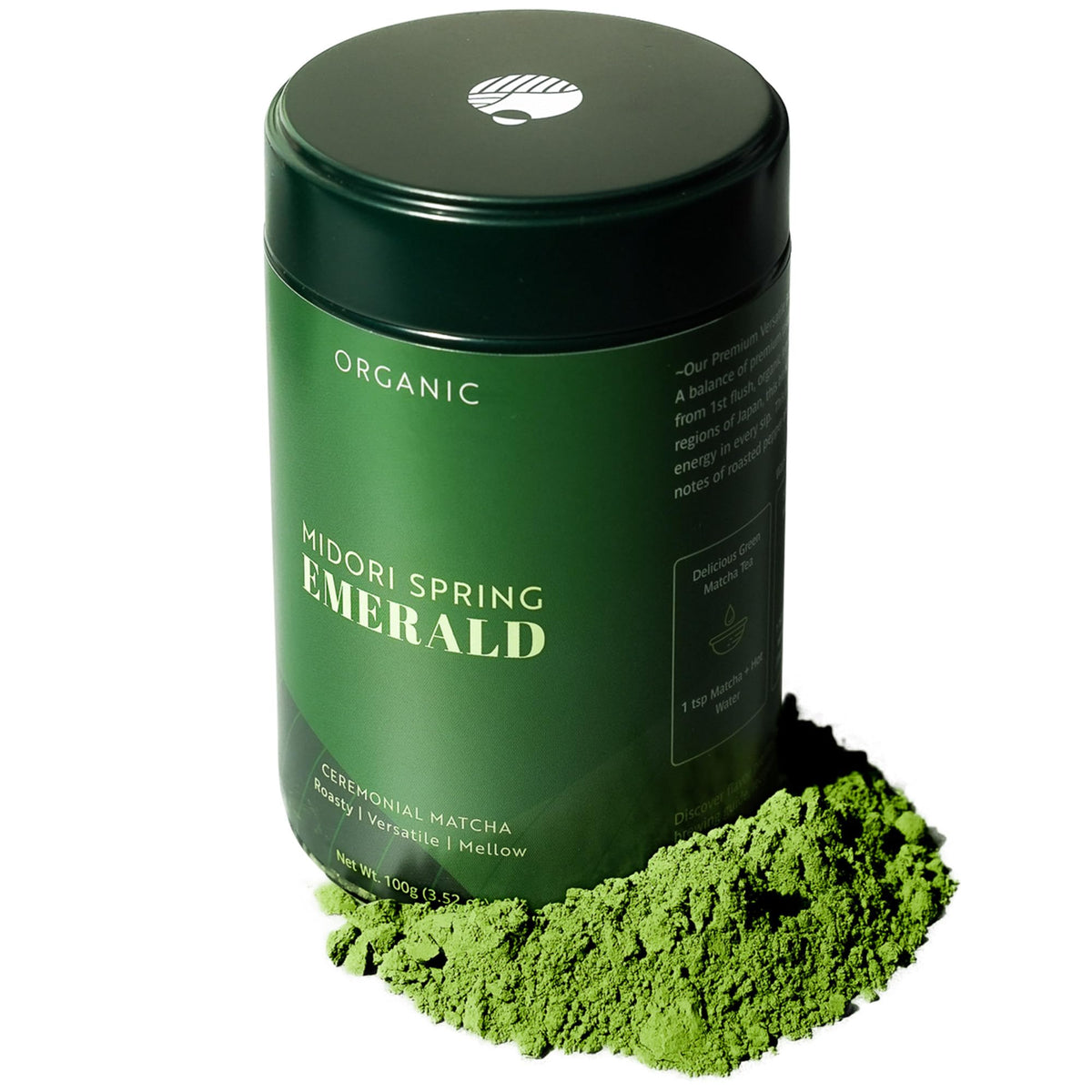 Midori Spring EMERALD - Organic Ceremonial Matcha, Chef's Choice! Quality Japanese Matcha Powder For Drinks, Baking and Tea Brew - Organic, Kosher,