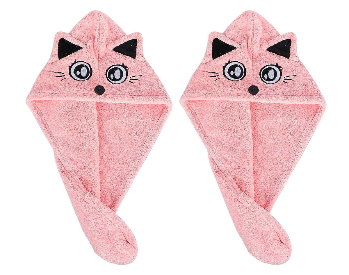 Microfiber Hair Drying Cap Super Absorbent Hair Drying Towels Wrap Women Girls Quick Dry Hair Turban Cap with Button Design Bath Shower Head Wrap