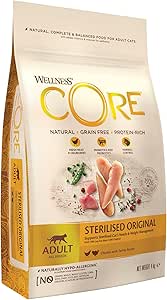 Sterilised Original, 4kg, Chicken & Turkey, Dry Cat Food for Sterilised / Indoor Cats, Grain-Free, High Meat Content, Protein-Rich, Supports Healthy Weight Management