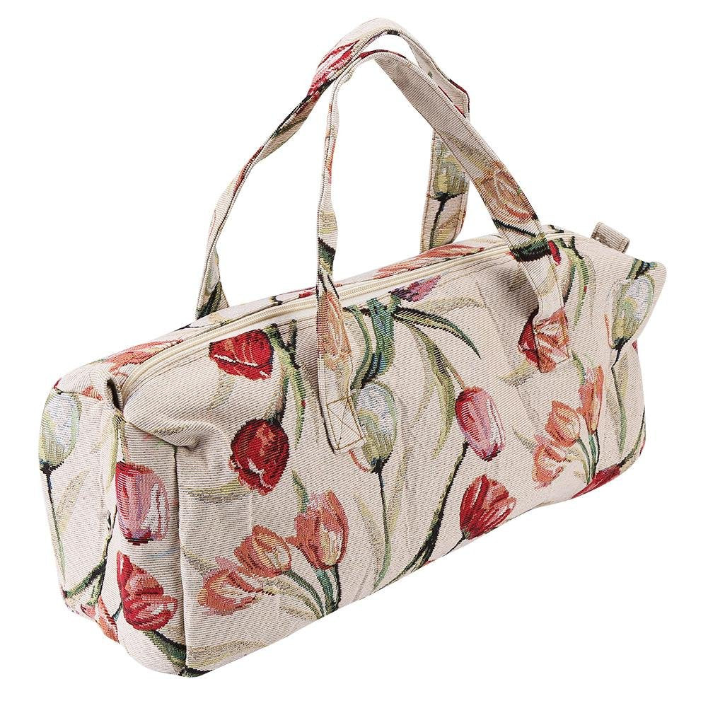 Large Fabric Knitting Needles Bag, Household Storage Tote Organizer Knitting Tools Storage Bag for Knitting Needles and Accessories, 17.32 x 5.51 x