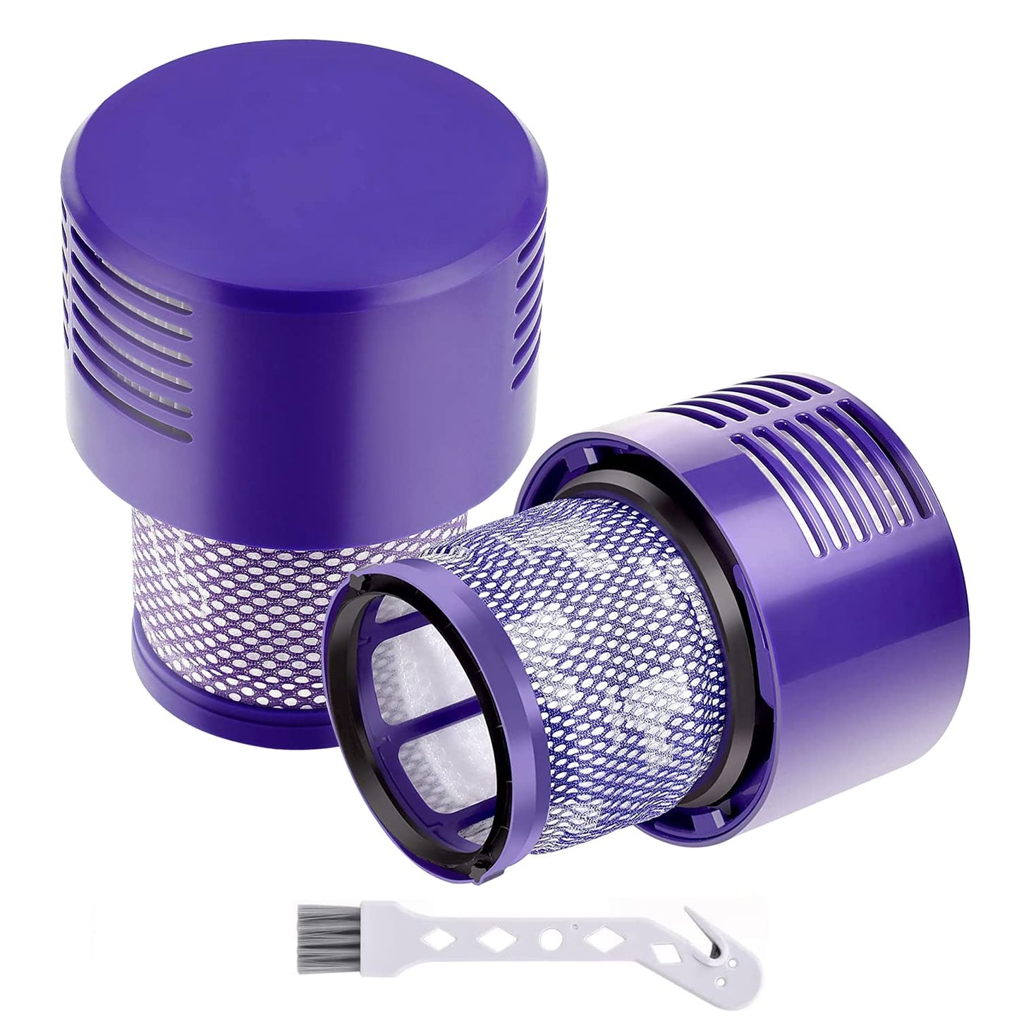 2 Pack Replacement Filters Fit for Dyson V10 Cyclone series, V10 Absolute, V10 Animal, V10 Total Clean, SV12, Replace Dyson part No. 969082-01