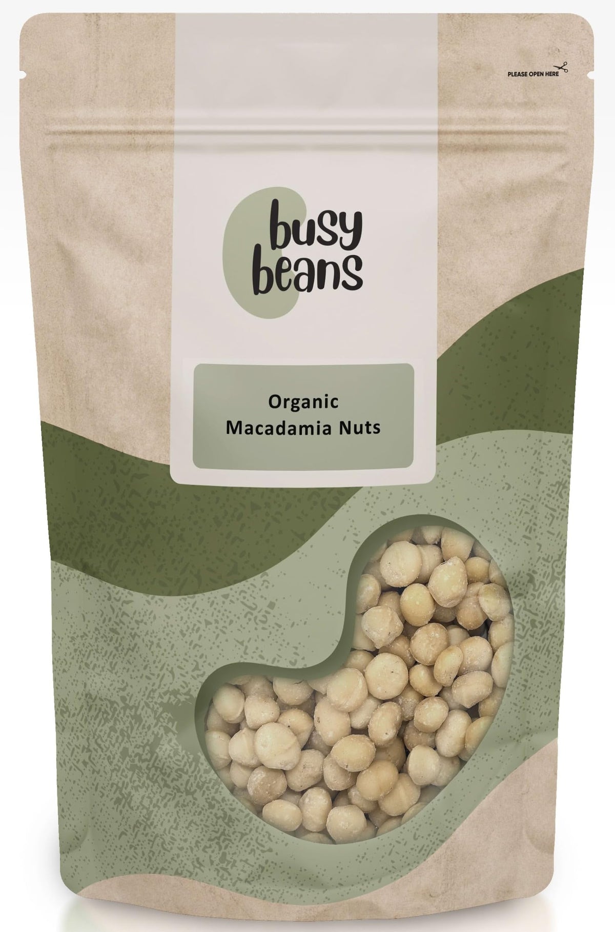 Organic Macadamia Nuts - Certified Organic - by Busy Beans Organic (500g)