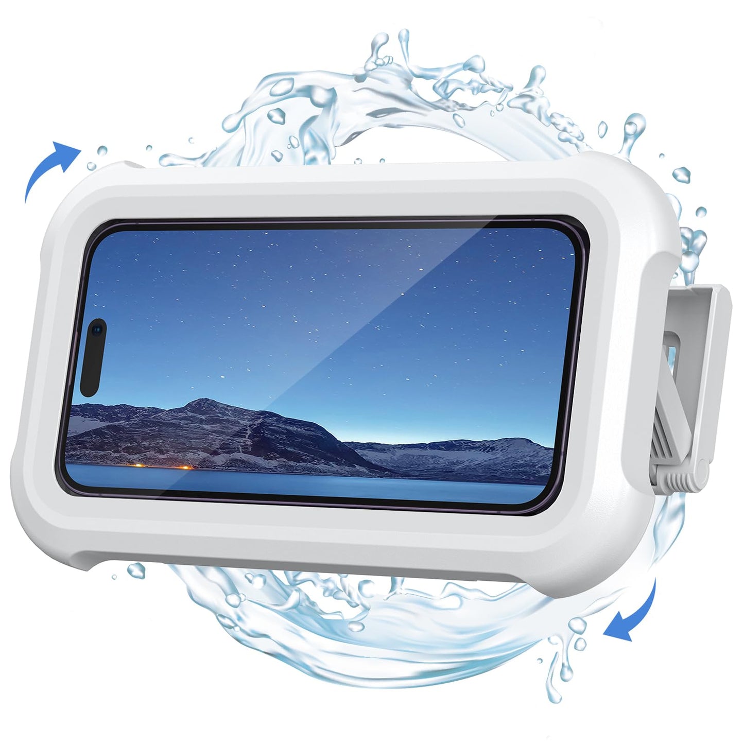 Lamicall Shower Phone Holder Waterproof - 480? Rotation Wall Mount Shower Phone Case, Anti-Fog, High Sensitive HD Touchscreen Shower Phone Mount for