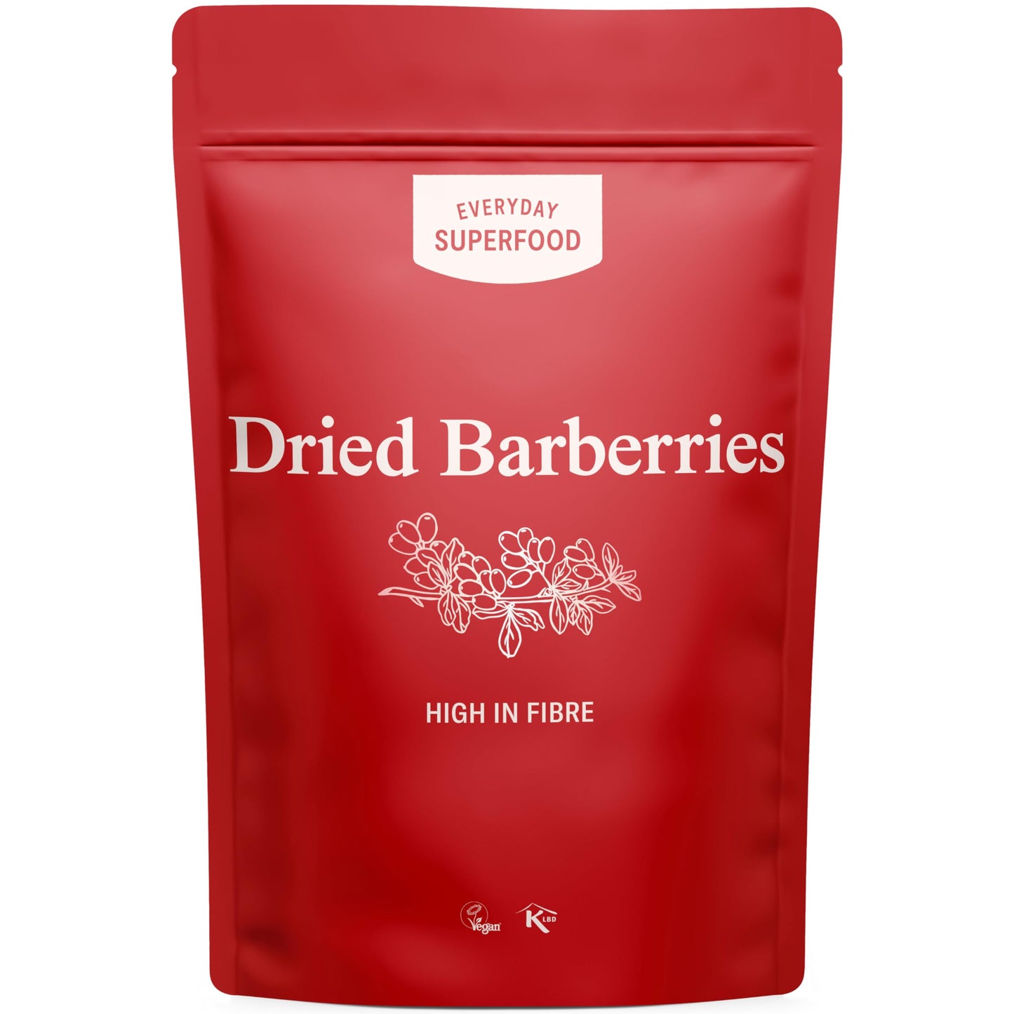 Everyday Superfood Dried Barberries 190g, Raw & Natural, Great Dried Cranberries Alternative, Certified Vegan & Kosher