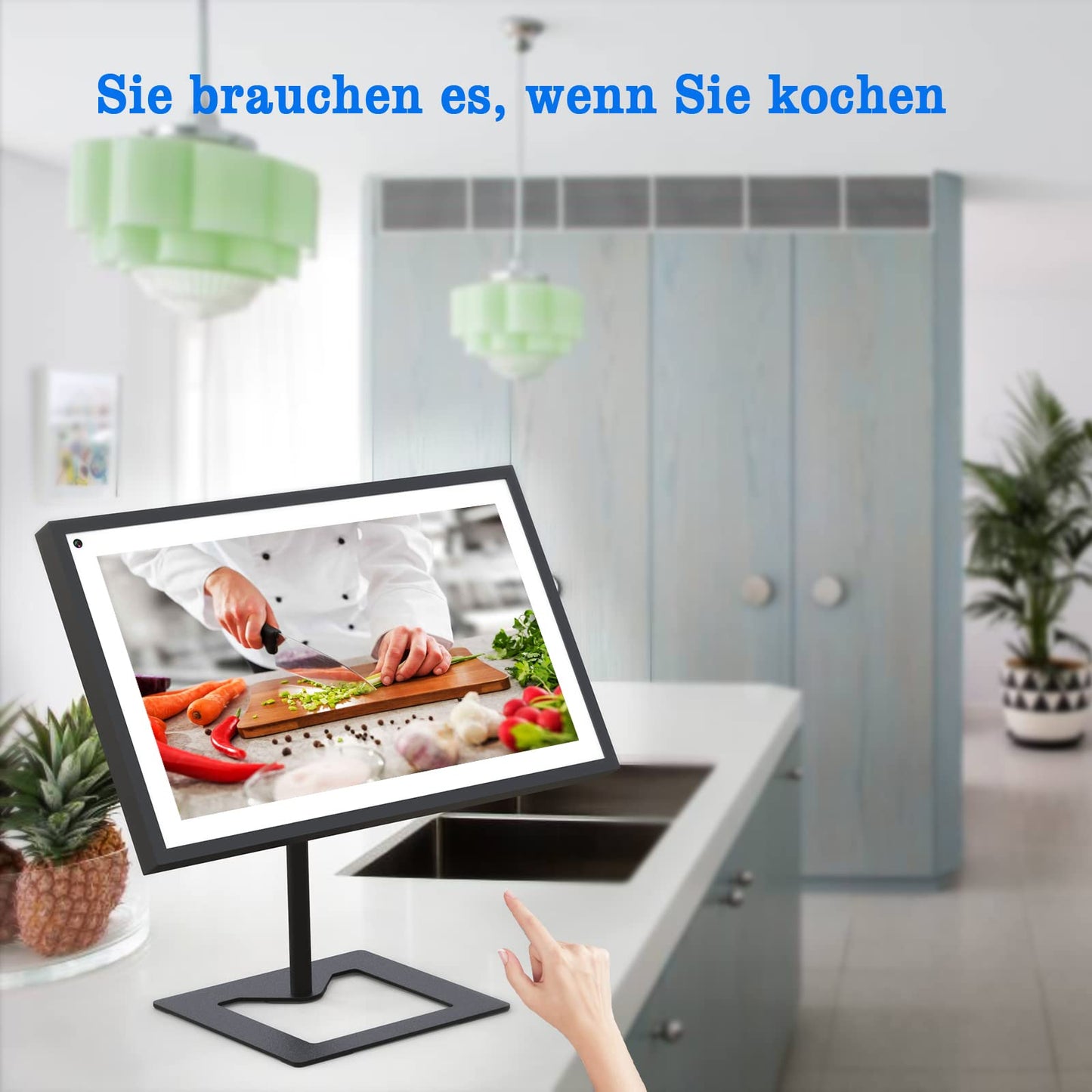 Adjustable metal stand for the E cho S how 15, free to tilt and swivel 360°, 15.6 inch monitor stand for E cho S how 15, robust and non-wobbly