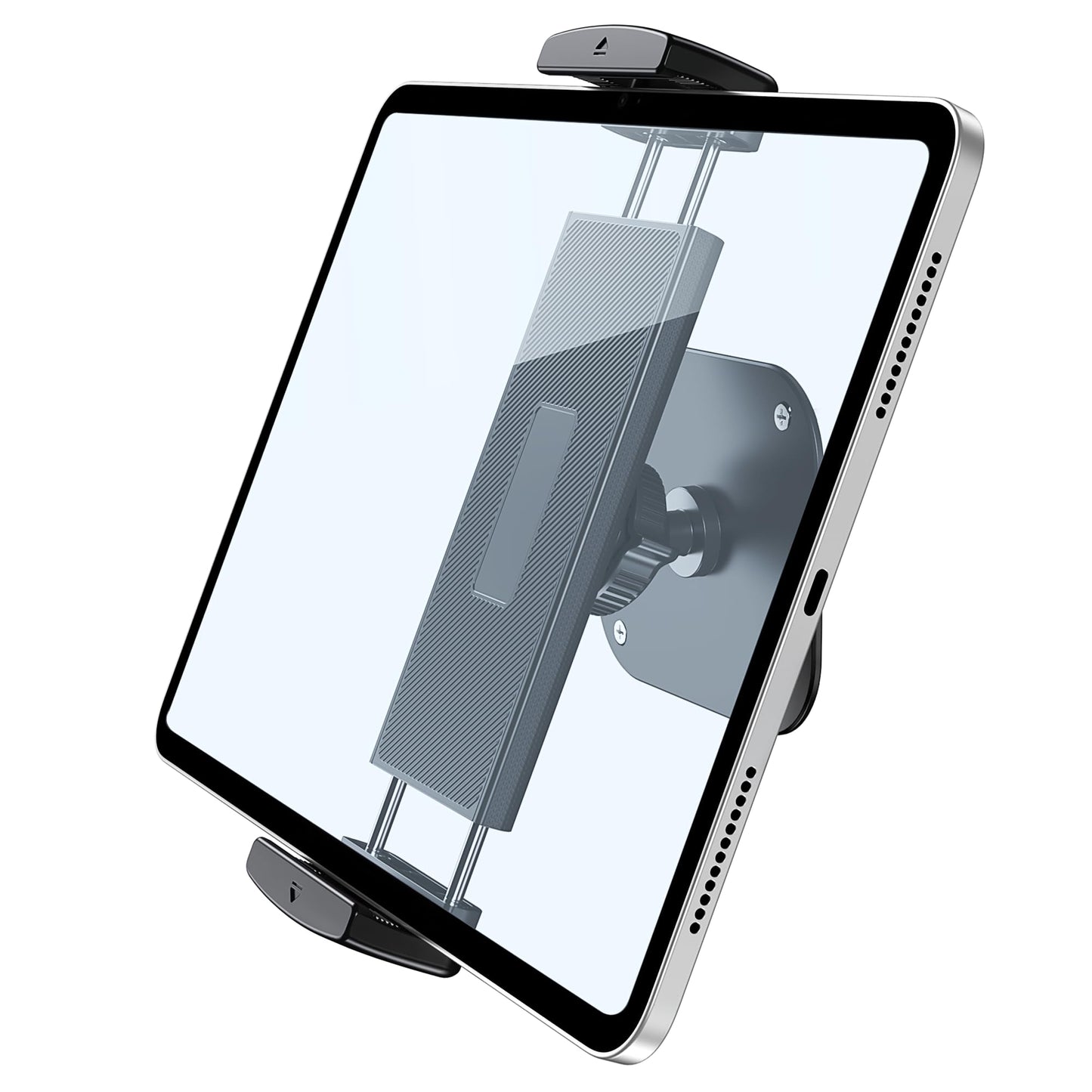 Lucrave Tablet Wall Mount, Aluminum iPad Wall Mount Holder, 360? Rotation Adjustable, Compatible with iPad Pro/Mini, Galaxy Tab, Surface Pro, Kindle,
