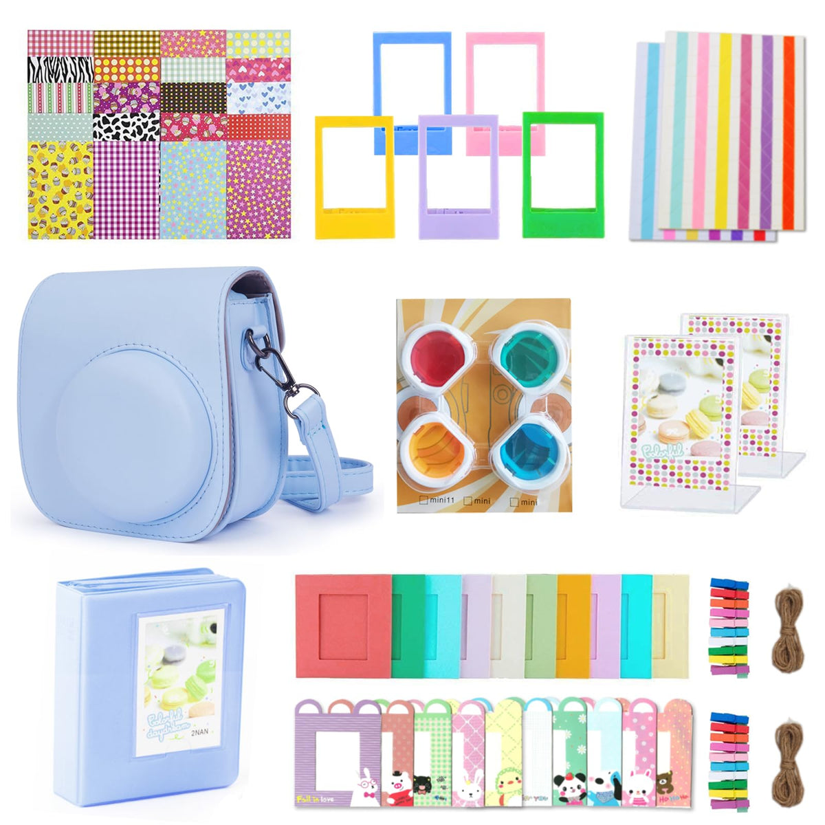 KALDA Instant Camera Accessories for Instax Mini 12 (Pastel Blue)