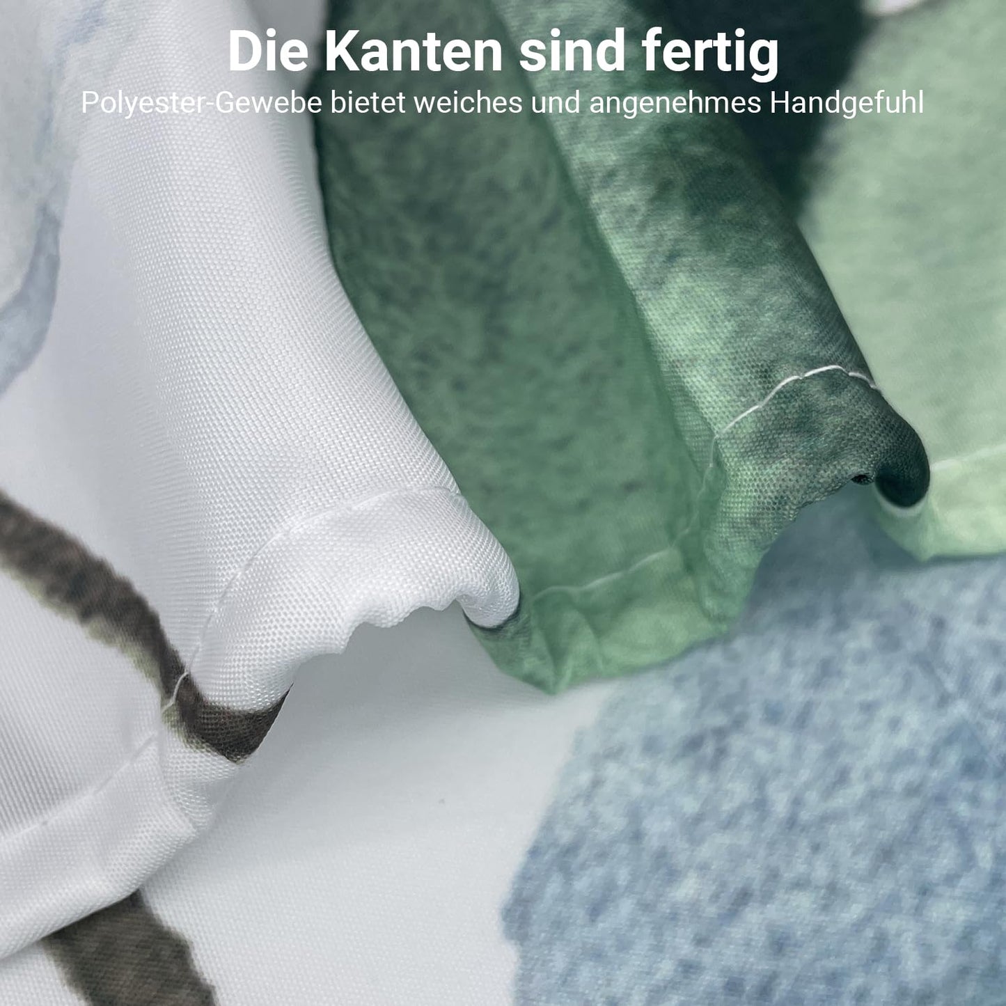 Lerores Shower Curtain, 180 x 180 cm, Leaf, Weighted Hem, Anti-Mould Textile, Water-Repellent