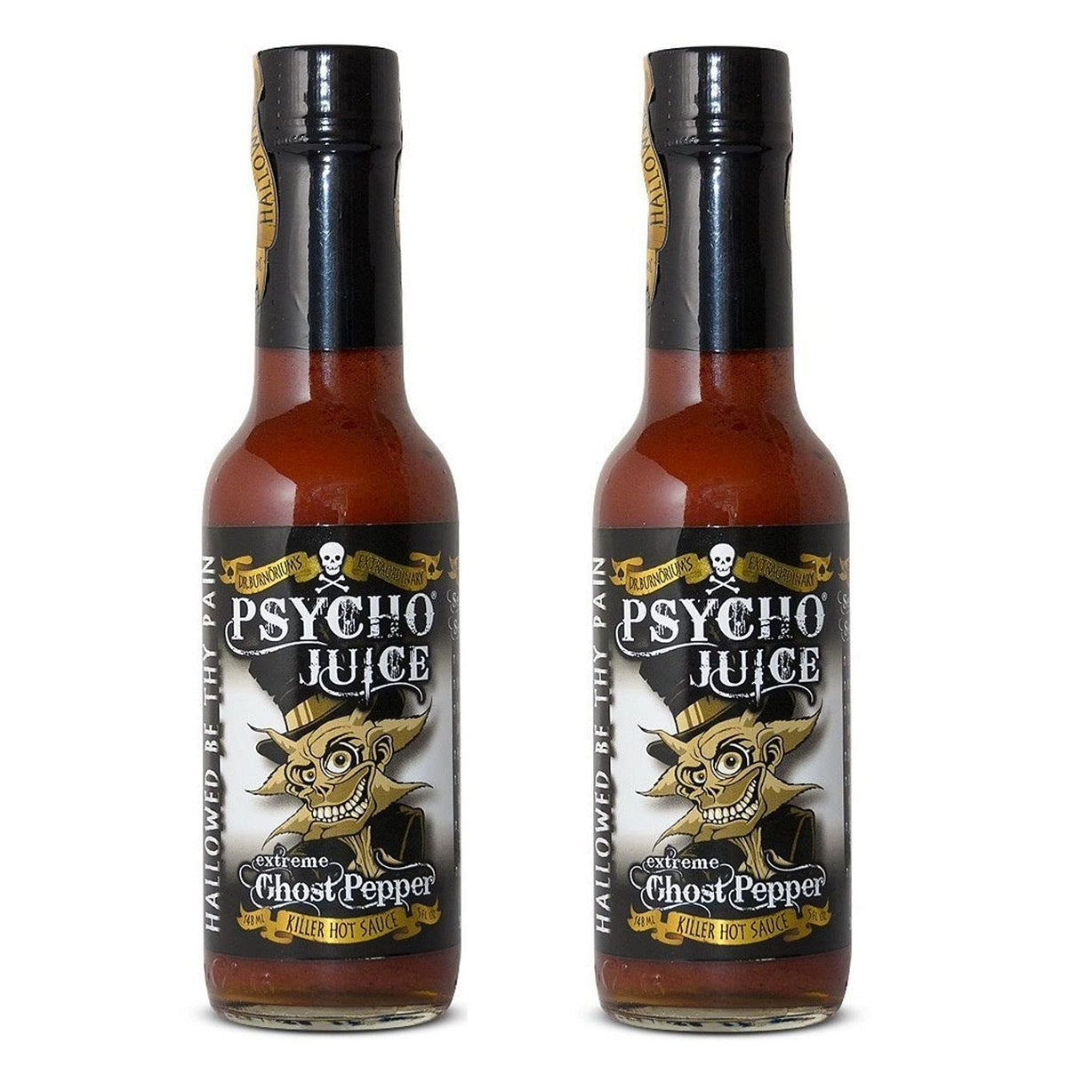 Psycho Juice Extreme Ghost Pepper Hot Chilli Sauce 148ml (Pack 2)