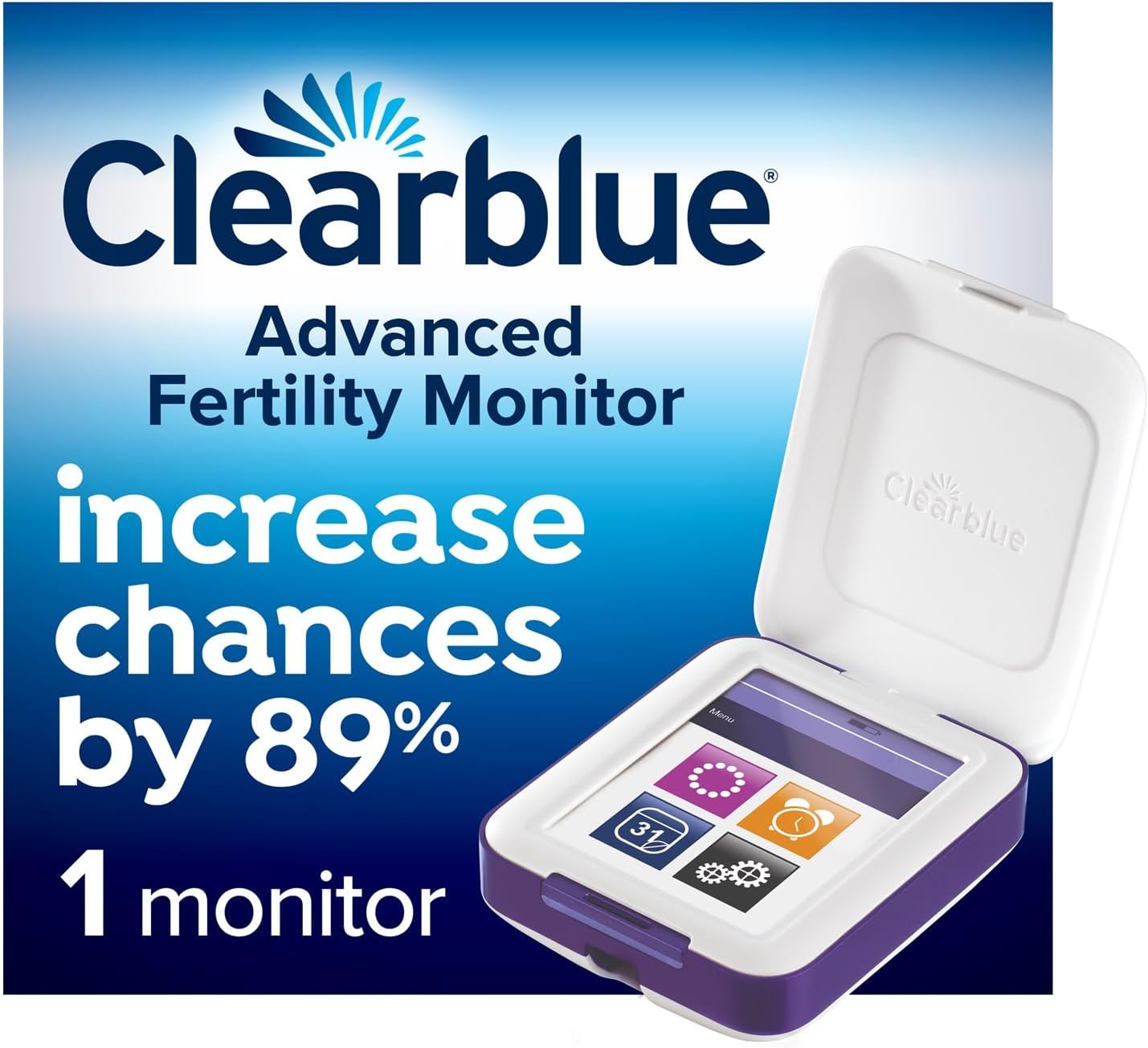 Clearblue Fertility Monitor Advanced, Test For Ovulation & Pregnancy, New but open/ scruffy box.