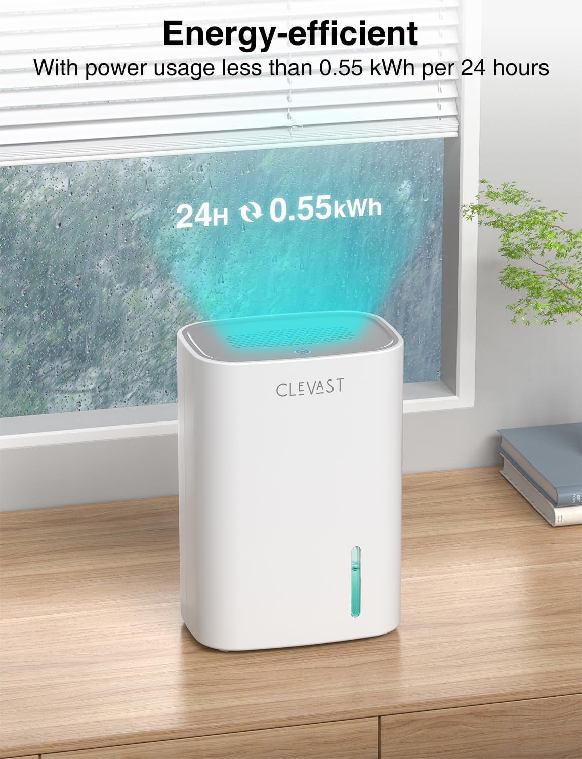 CLEVAST Small Dehumidifier for Home, 850ml Electric Dehumidifier with Ultra Quiet & Auto Shut off, Portable Mini Dehumidifiers for Bedroom, Bathroom,