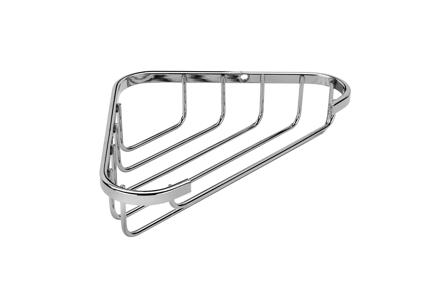 Croydex Chrome Corner Wire Soap Dish - Mild Steel Corner Shower Storage, Elegant Bathroom Accessory with Screw to Wall Fixings, Wall Plugs & Screws