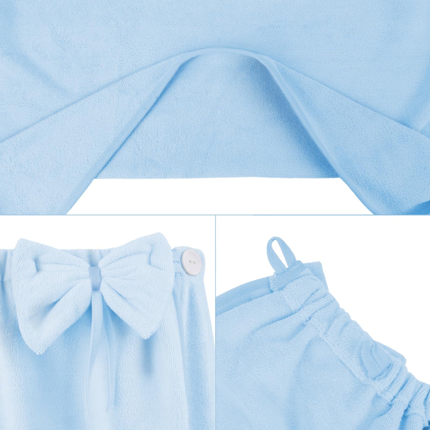 TINAYAUE Girls Bath Towel Wrap Water Absorption Soft Fleece Bath Skirt Cute Bowknot Tube Dress for Kids Student Swimming Bathing Beach Pool Shower