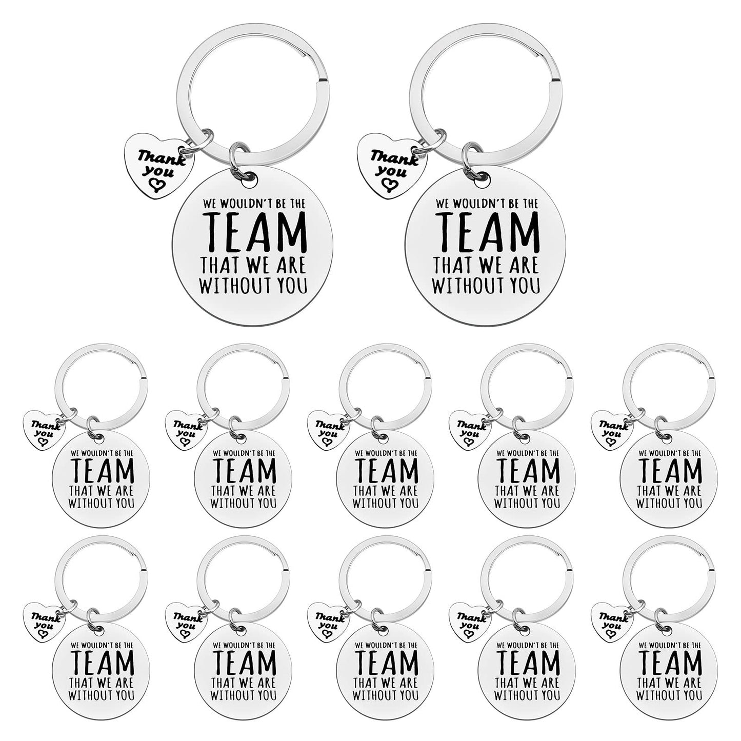 Ximalun 12 Pcs Boss Colleagues Gifts Keyring We Wouldn't be The Team That We are Without You Keyring Appreciation Gifts for Employee Team Coworker