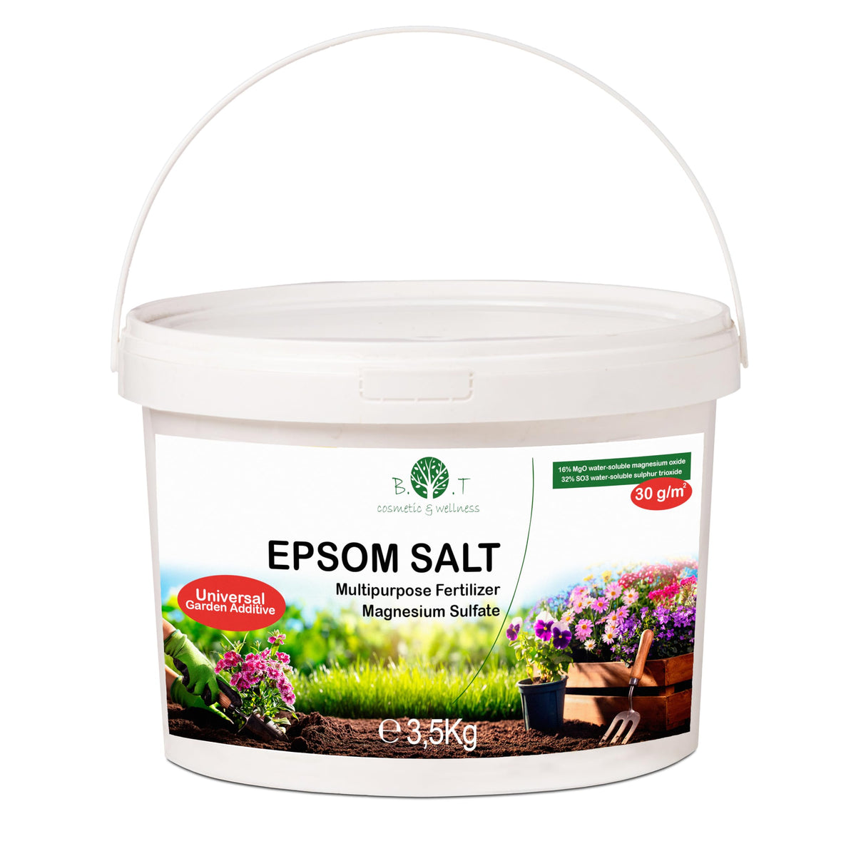 Epsom Salts (Magnesium Sulphate) High Water Soluble. Universal. 100% Natural. Rich in Magnesium, Phosphorus, Calcium, Iron. Indoor and Outdoor - 1000