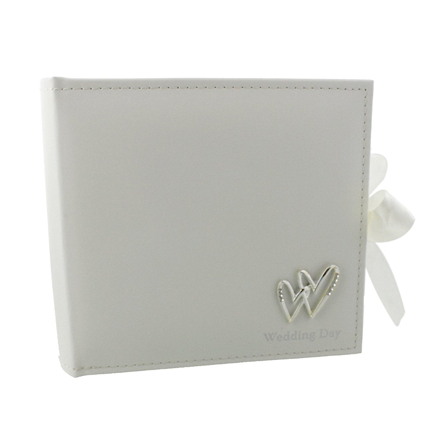 Beautiful Mr & Mrs Wedding 6" x 4" Photo Album with Double Heart Icon - Wedding Day