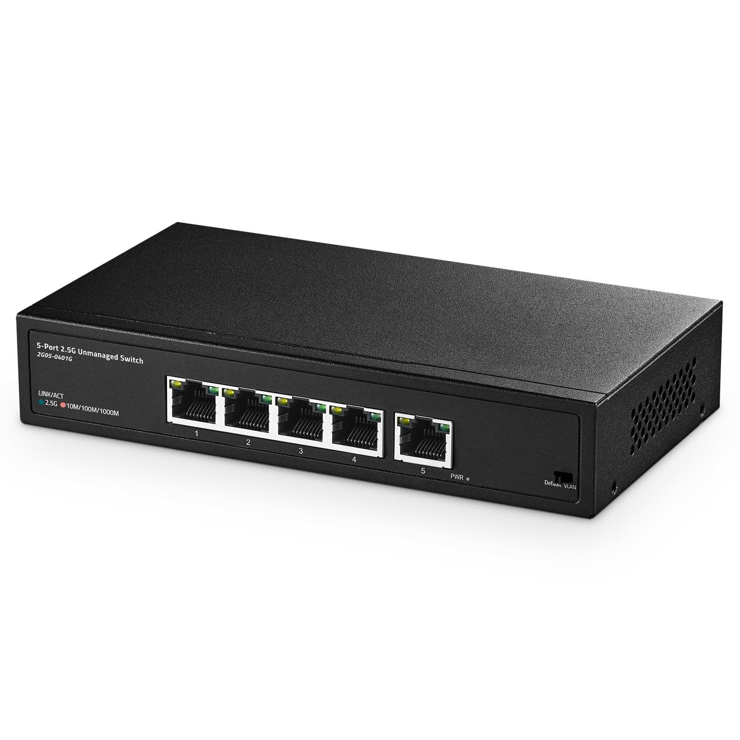 Binardat 5 Port 2.5G Switch, 5 x 2.5 Gigabit RJ-45 Ethernet Ports, Support Vlan, Metal Unmanaged Multi-Gigabit Desktop Network Switch?