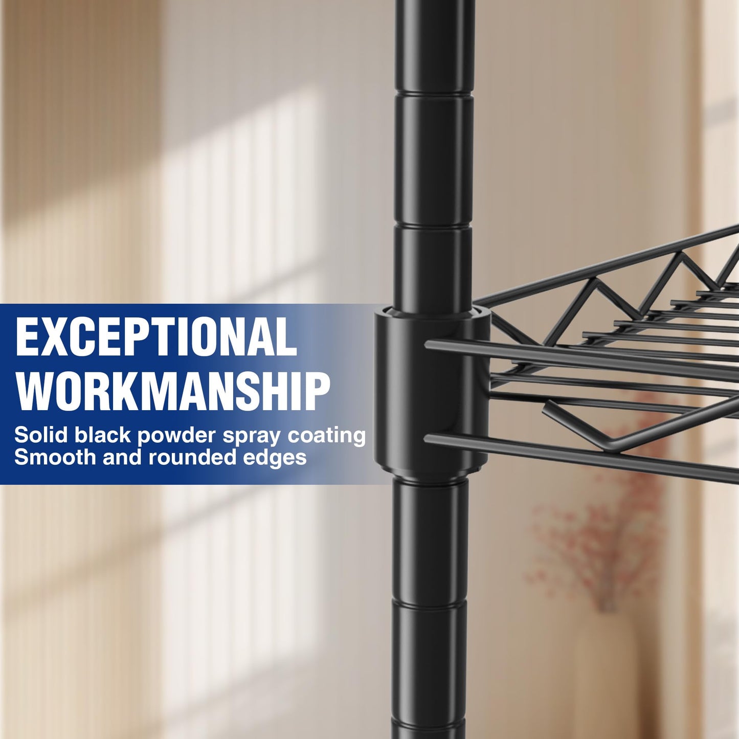 WORKPRO 5-Tier Shelving Unit | Height Adjustable Metal Shelving Unit with Leveling Feet | Shelving Units for Storage - 250KG Max-Weight | For Kitchen