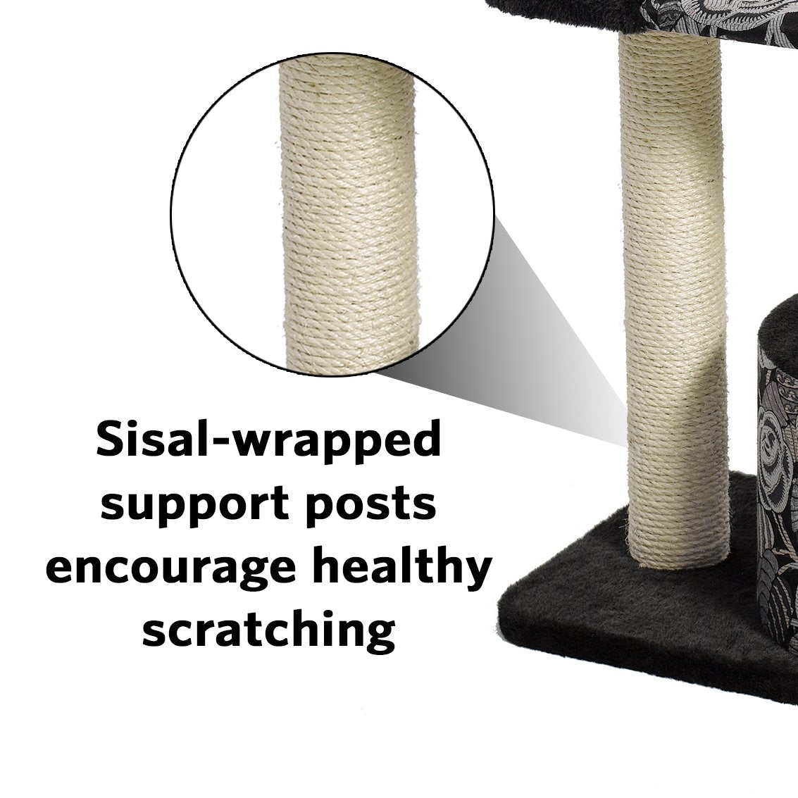 MidWest Homes for Pets Cat Tree, InchCarnival Inch Cat Furniture, 3-Tier Cat Activity Tree w/ Sisal Wrapped Support Scratching Posts and Dangle Play
