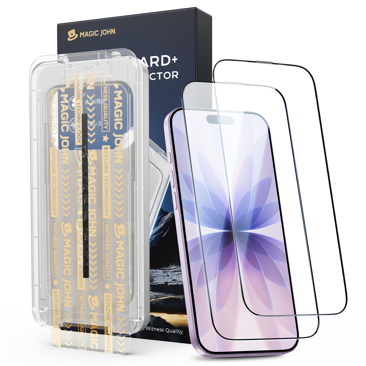 MAGIC JOHN 3rd Gen Upgraded for iPhone 17 Screen Protector 6.3 inch, HD Clear, Shatterproof Tempered Film, Auto Dust-Elimination, Bubble Free, Easy