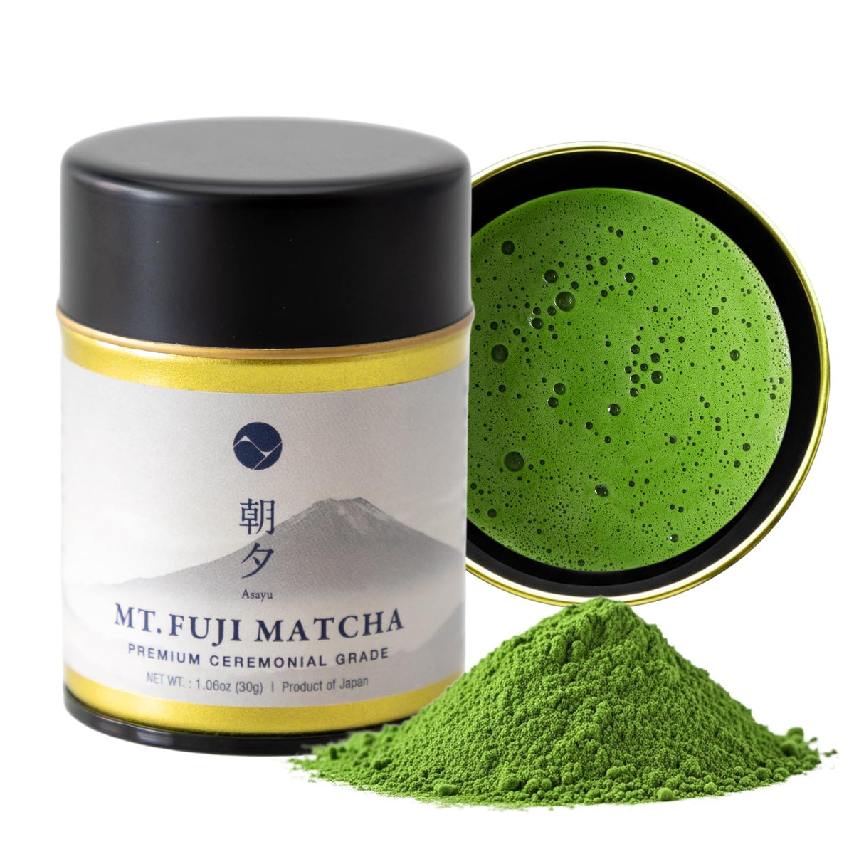 Asayu Japan 30g Premium Ceremonial Matcha Powder ? Authentic Green Tea from Mount Fuji, Natural Antioxidant, Energizing