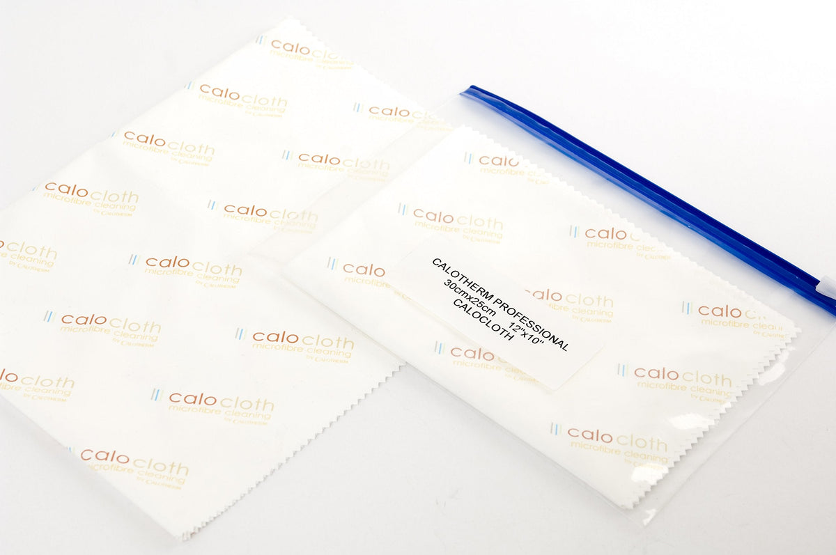 2 x Calotherm MF1210 Calocloth Pro Microfibre Optical Lens Cleaning Cloth - Medium 12"x10",White
