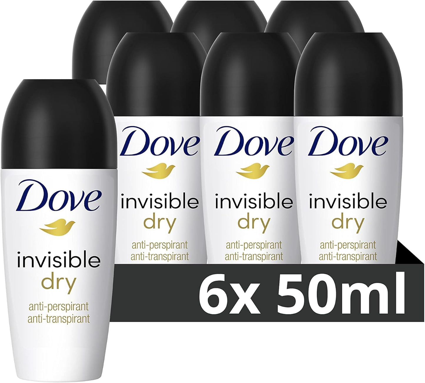 6 x Dove Anti-Perspirant Deodorant Invisible Dry 50 Ml