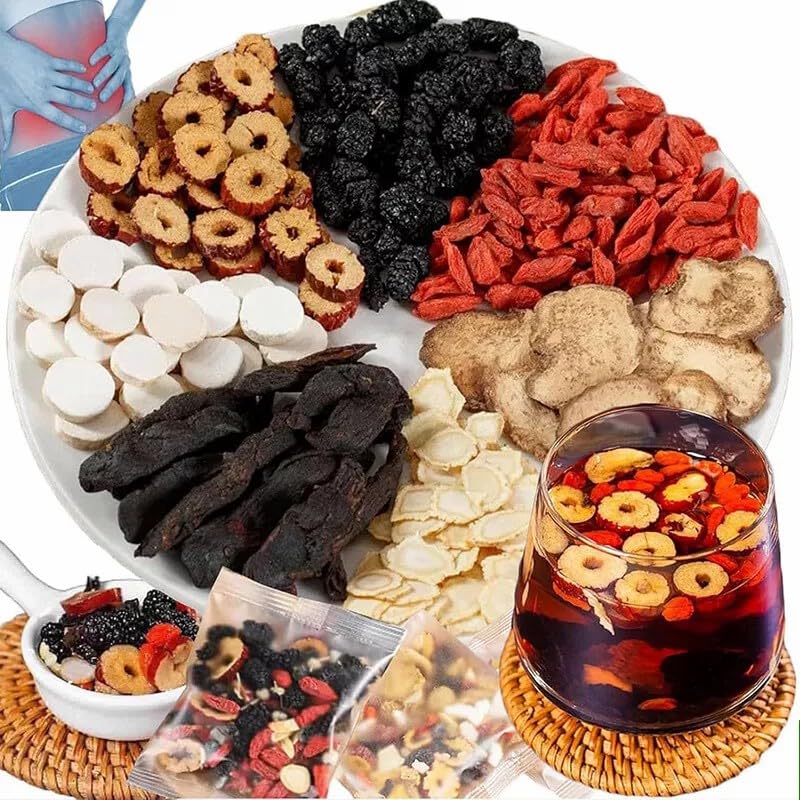 Kidney Tea Formula Ginseng Six Treasure Tea, Chinese Kidney Cleansing Teas, Chinese Herbal Teas Support Kidney and Live Health for Men Women