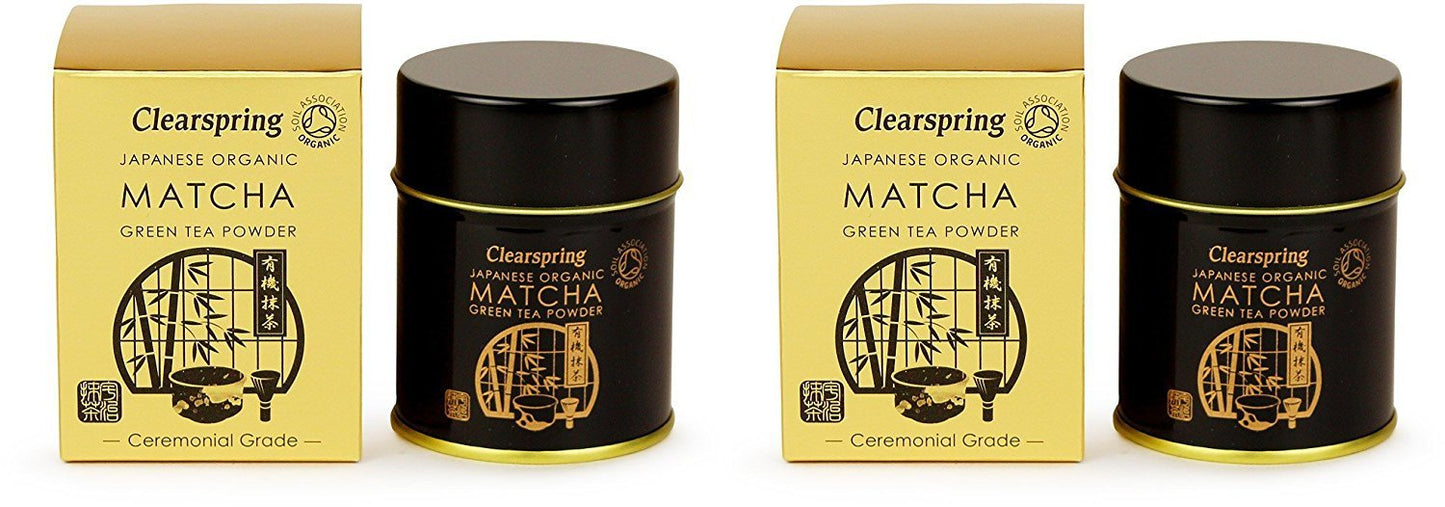 (2 Pack - Clearspring - Org Matcha Green tea (tin | 30g | 2 PACK BUNDLE