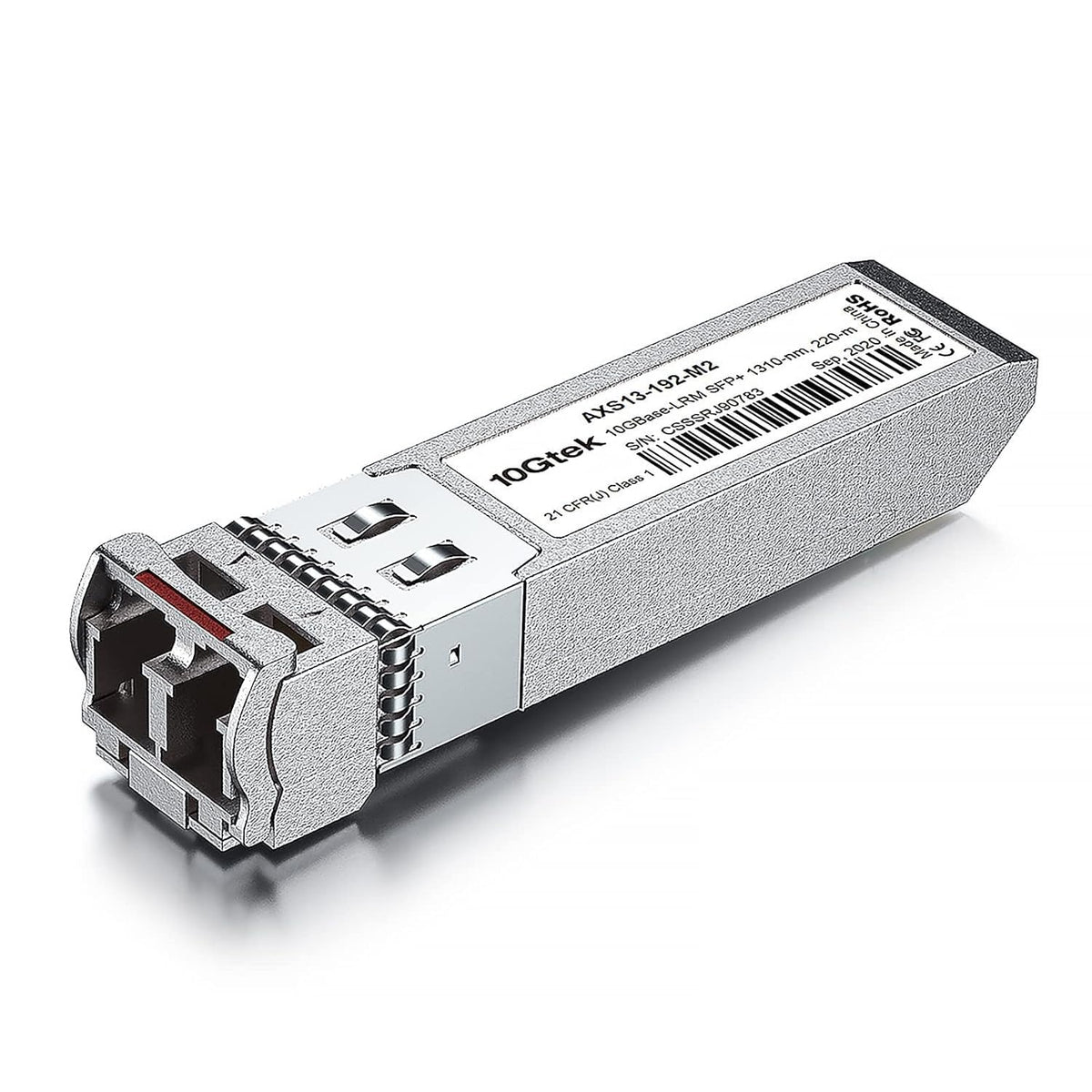 10Gtek 10GBase-LRM SFP+, up to 220m over MMF,Compatible with Cisco SFP-10G-LRM, Meraki MA-SFP-10GB-LRM, Ubiquiti UniFi, Mikrotik, Netgear, D-Link,