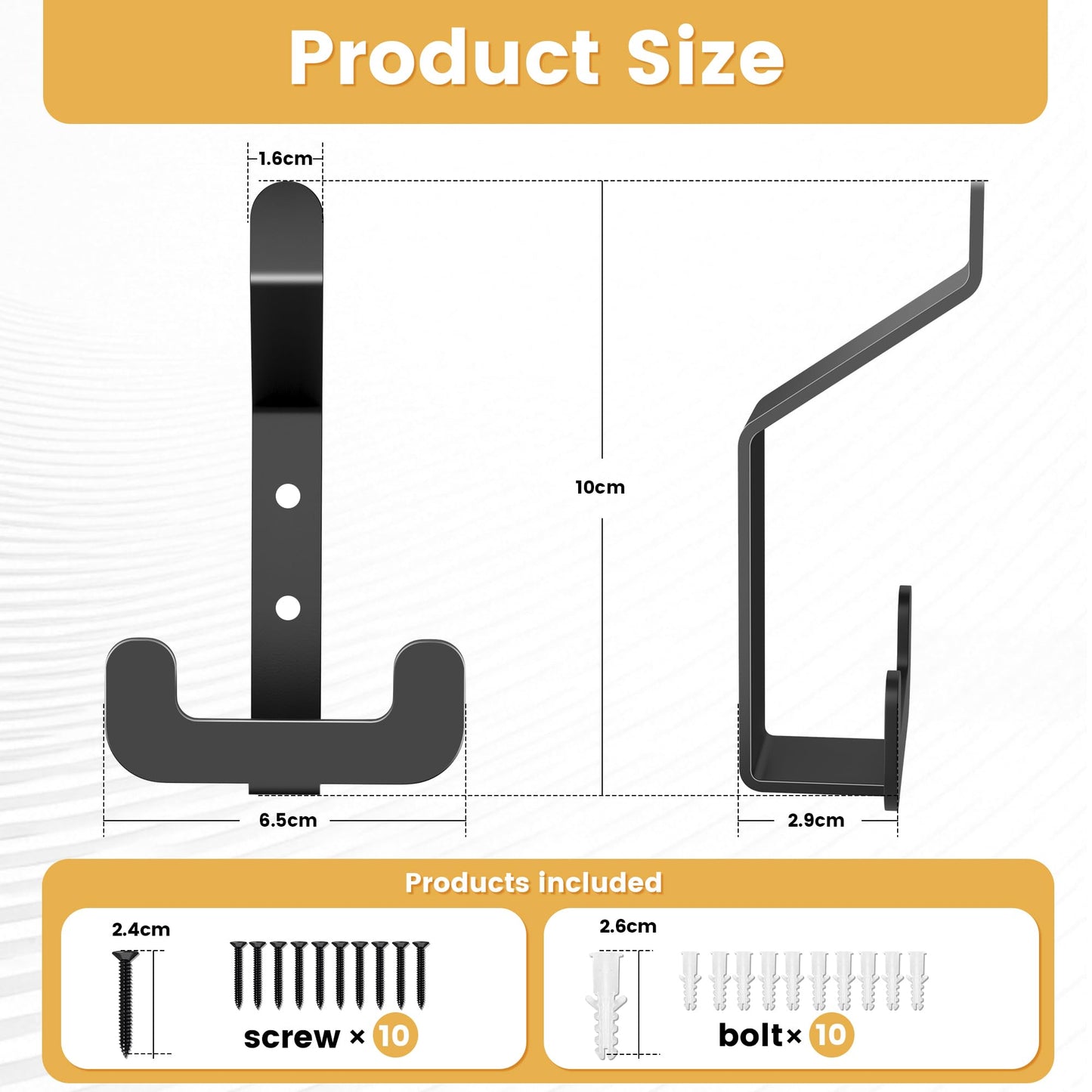 MEIJO 5 Coat Hooks Wall Mounted Stainless Steel, Black Coat Rack Wall Mounted Heavy Duty Wall Hook, Coat Hooks for Door, Bedroom, Bathroo