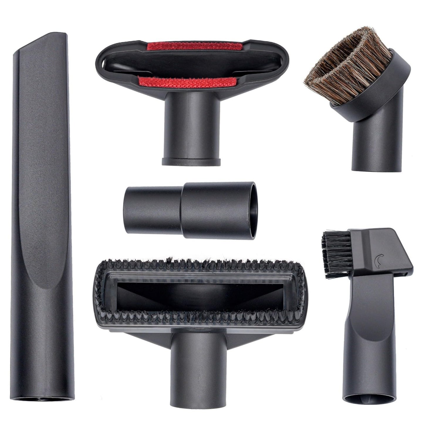 YinuoMa 6 Piece Set Vacuum Attachments Accessories Cleaning Kit Brush Nozzle Crevice Tool for 35mm to 32mm Standard Hose Parts,Compatible with