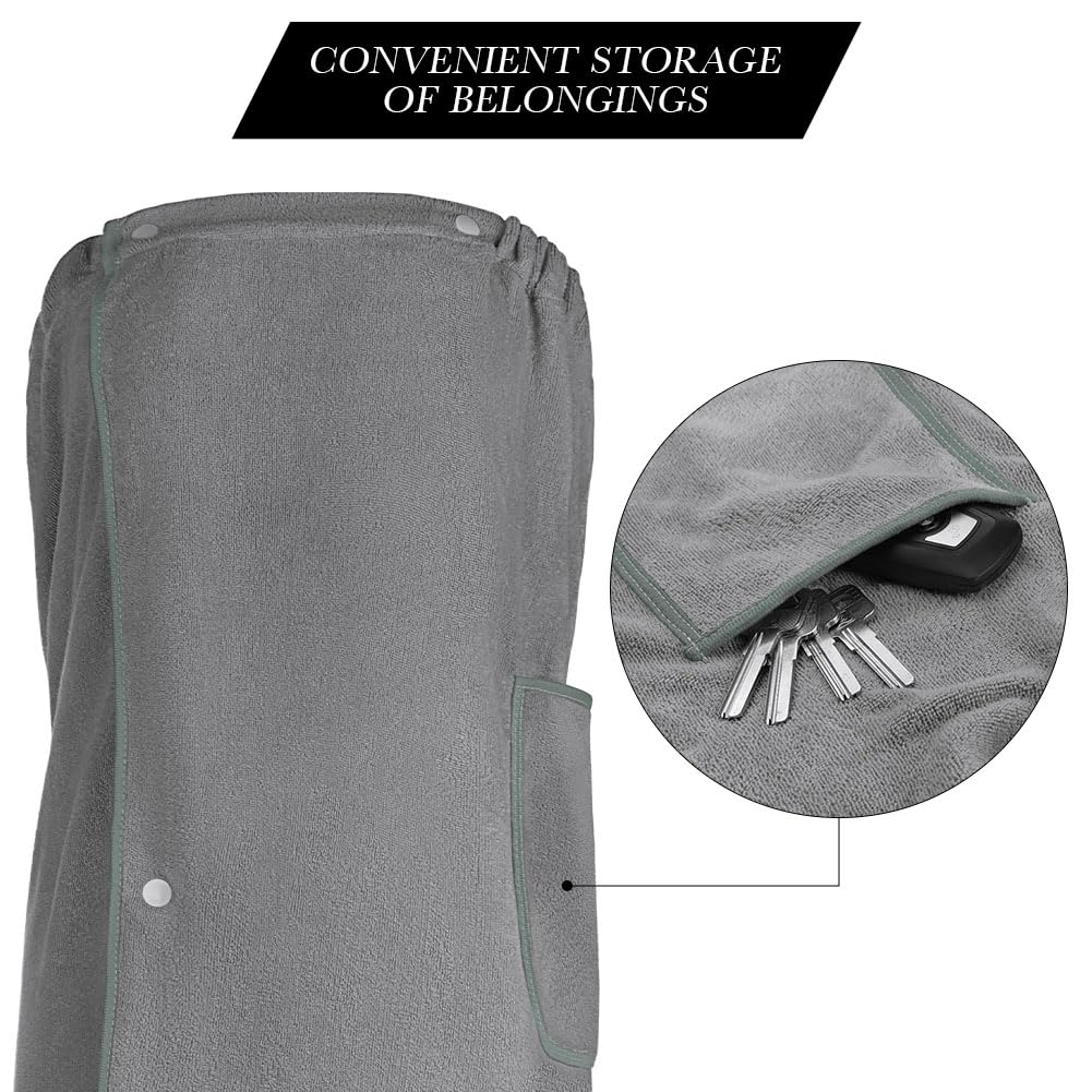 Aomig Towel Wrap Robe for Women, Quick Dry Microfibre Womens Body Wrap Towel, Bathrobe Wrap Adjustable Closure, Robe Spa Wraps